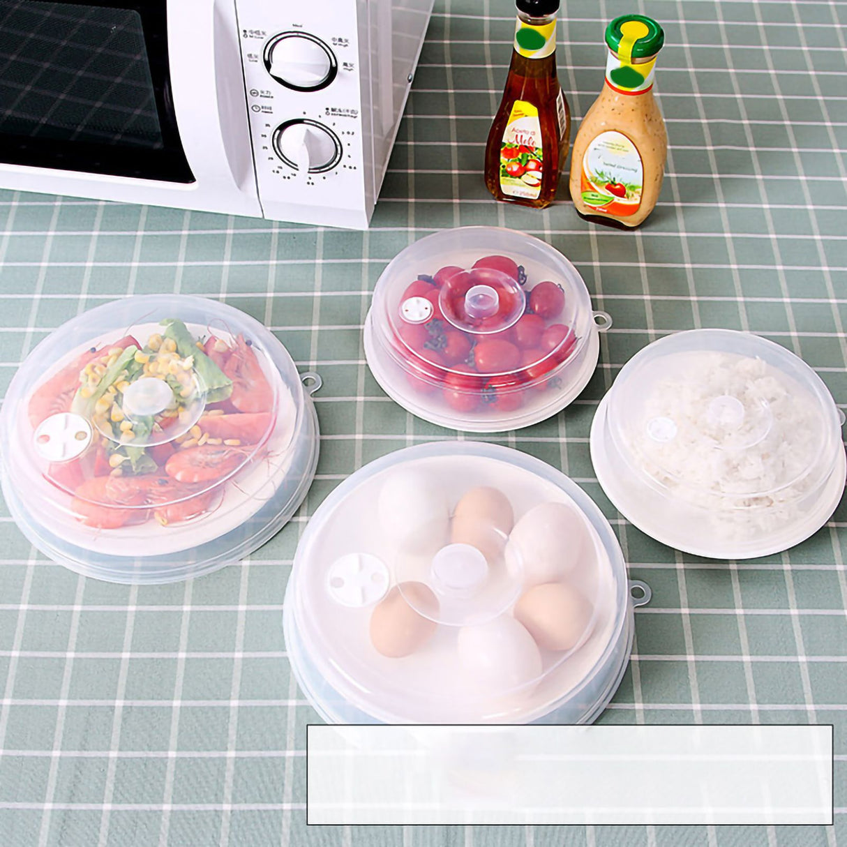 Microwave Cover Transparency PP Material Food Protection Grab Design Safe Healthy Microwave Splatter CoverBig Size 20cm