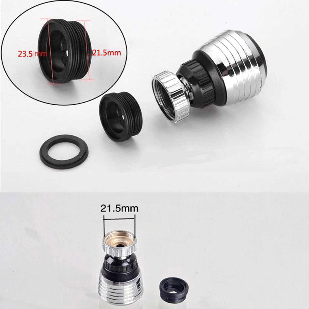 Faucet Aerator Sprinkler Water Bubbler 360° Rotate Kitchen Water Tap Sprayer Filter Nozzle Splashing Proof
