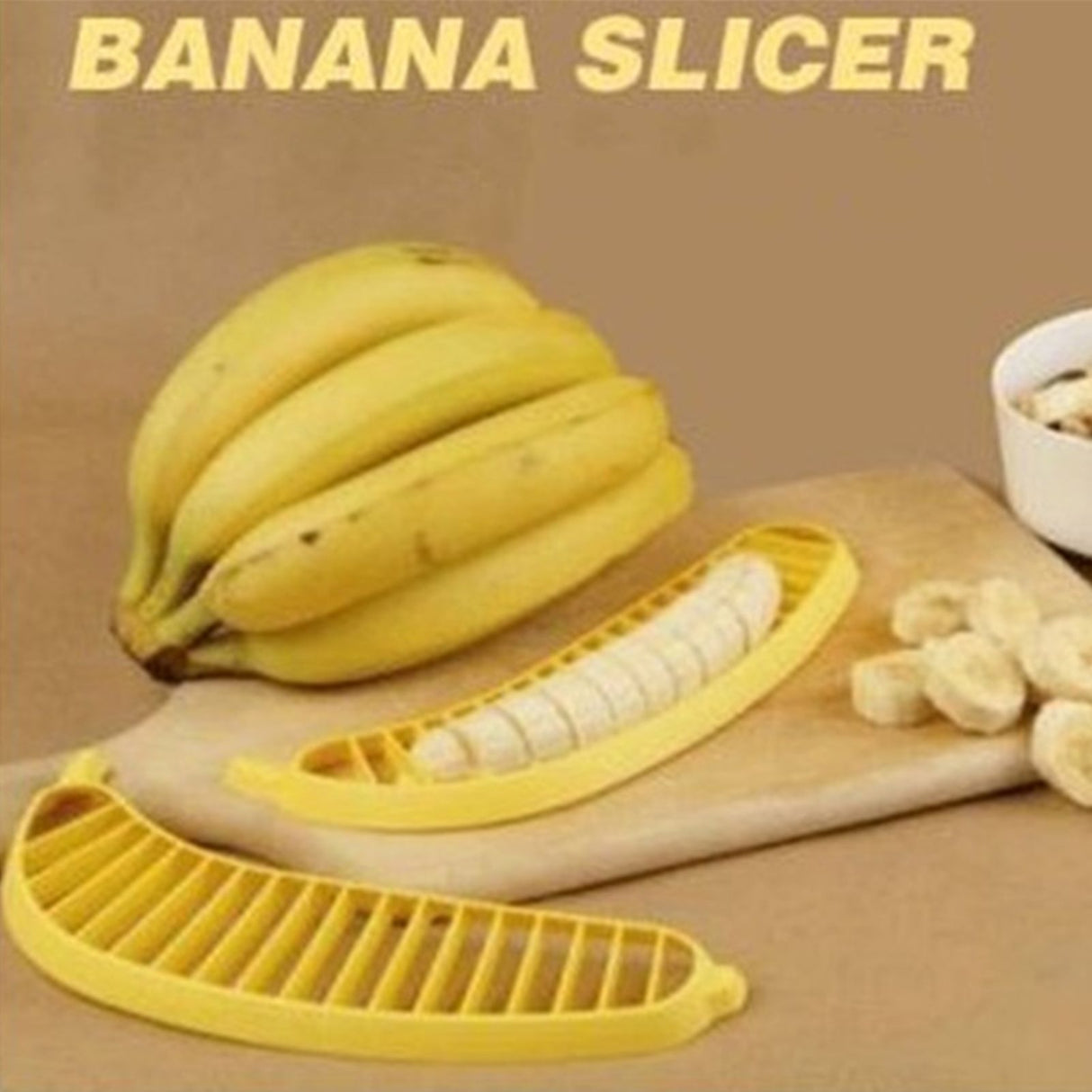 Banana Cutter Fast Uniform Slicing Lightweight Salad Fruit Peeler Cutter for Household Fruit Shop Travelling