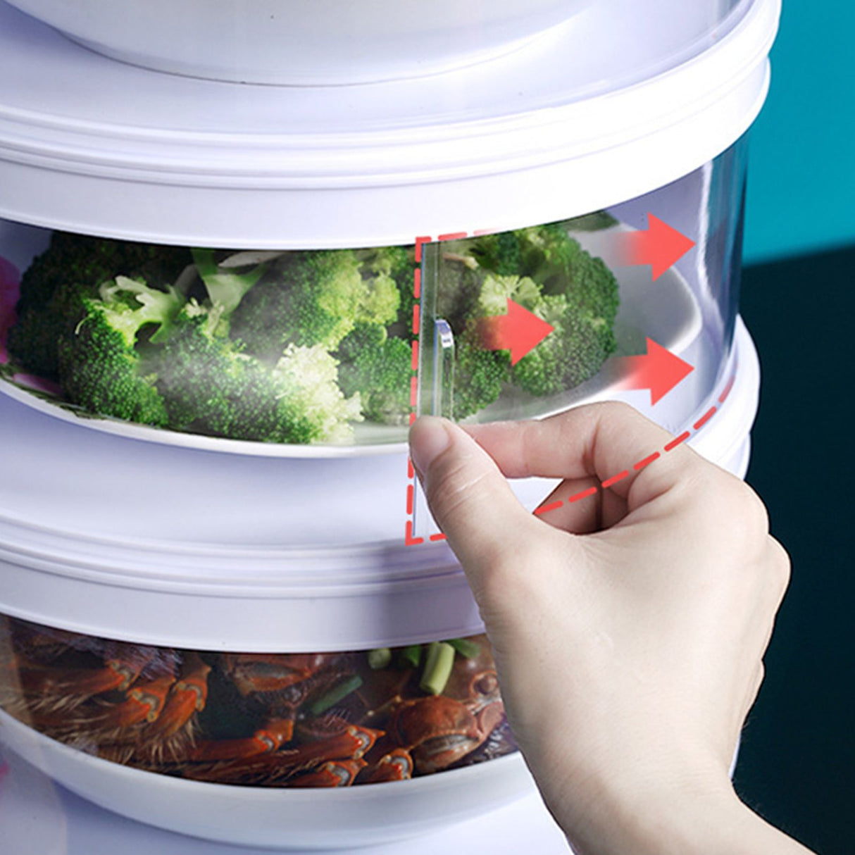 Insulated Food Cover Multilayer Heat Preservation Warm Intimate Effective Isolation Stackable Dish Cover5 Layers