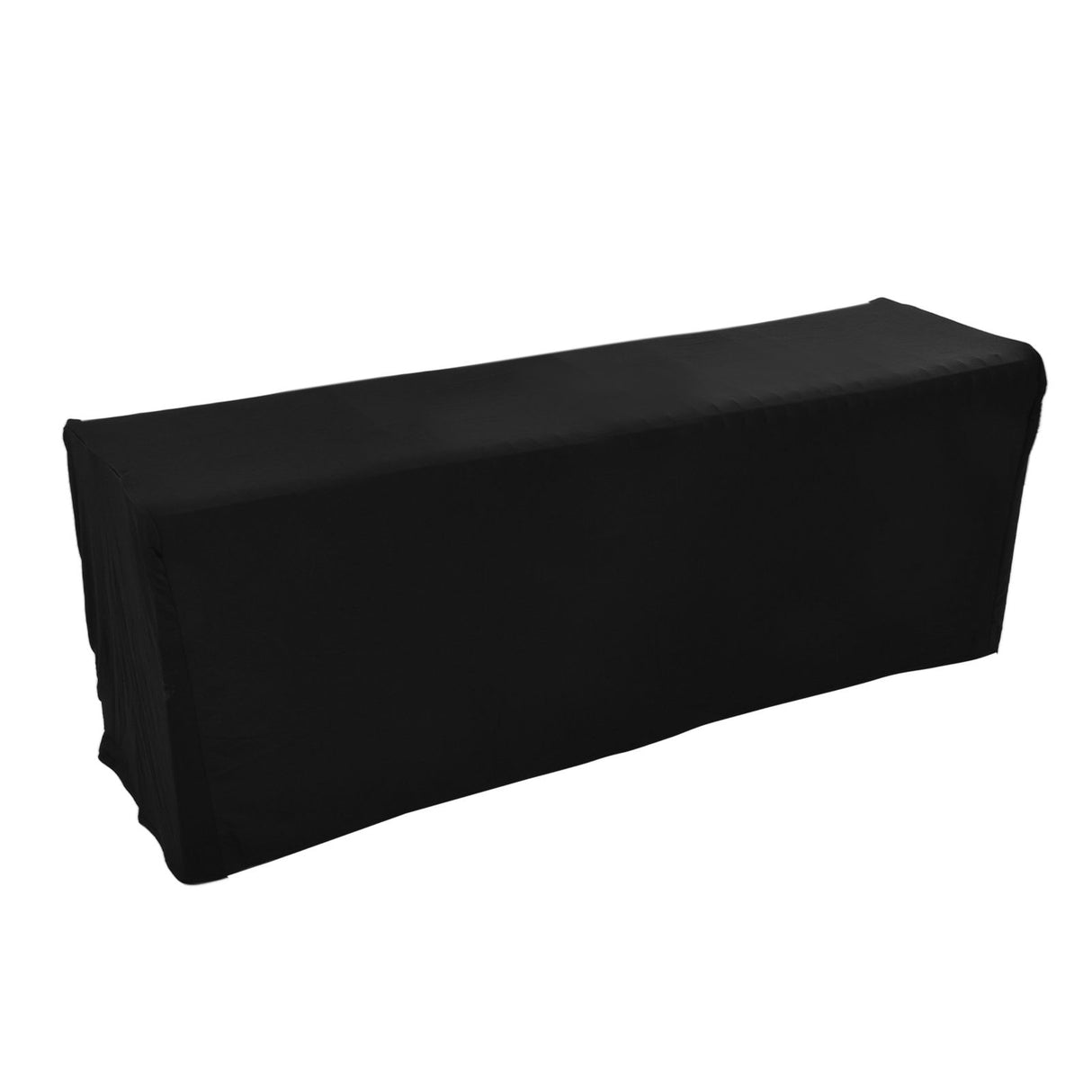 Table Cover Rectangular Wrinkle Resistant Washable Universal Black Stretch Tablecloth for Wedding Party ExhibitionBlack 6FT(183x76x76cm)