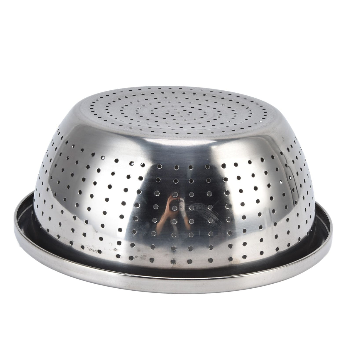 Vegetable Washing Basket Rustproof Multifunction Stainless Steel Colander for Kitchen Household Silver24cm