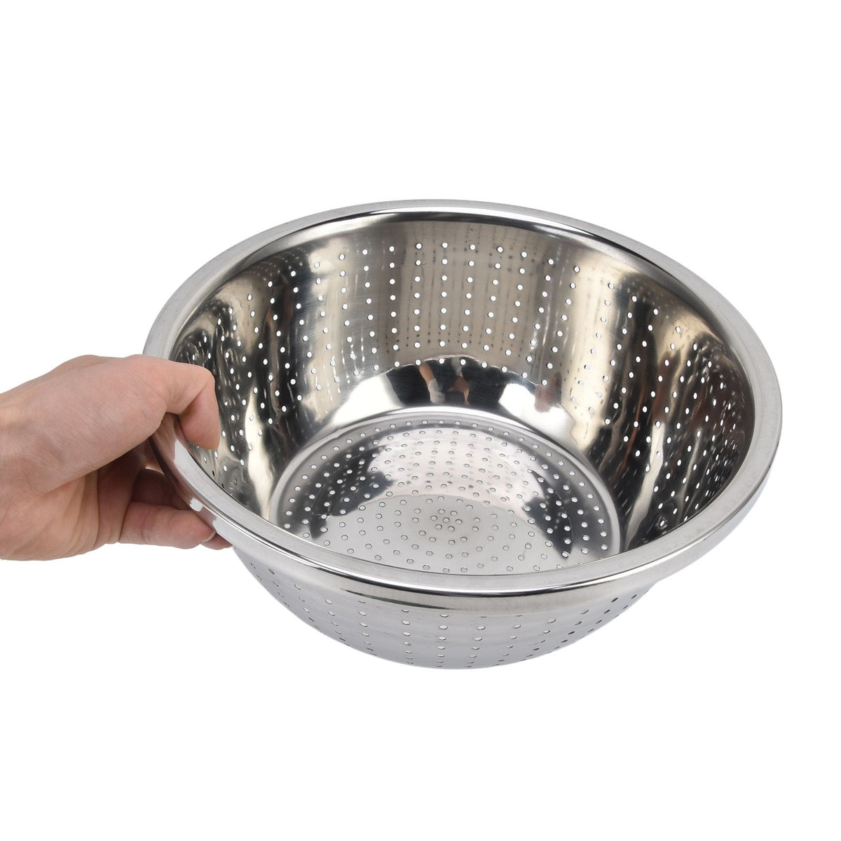 Vegetable Washing Basket Rustproof Multifunction Stainless Steel Colander for Kitchen Household Silver26cm