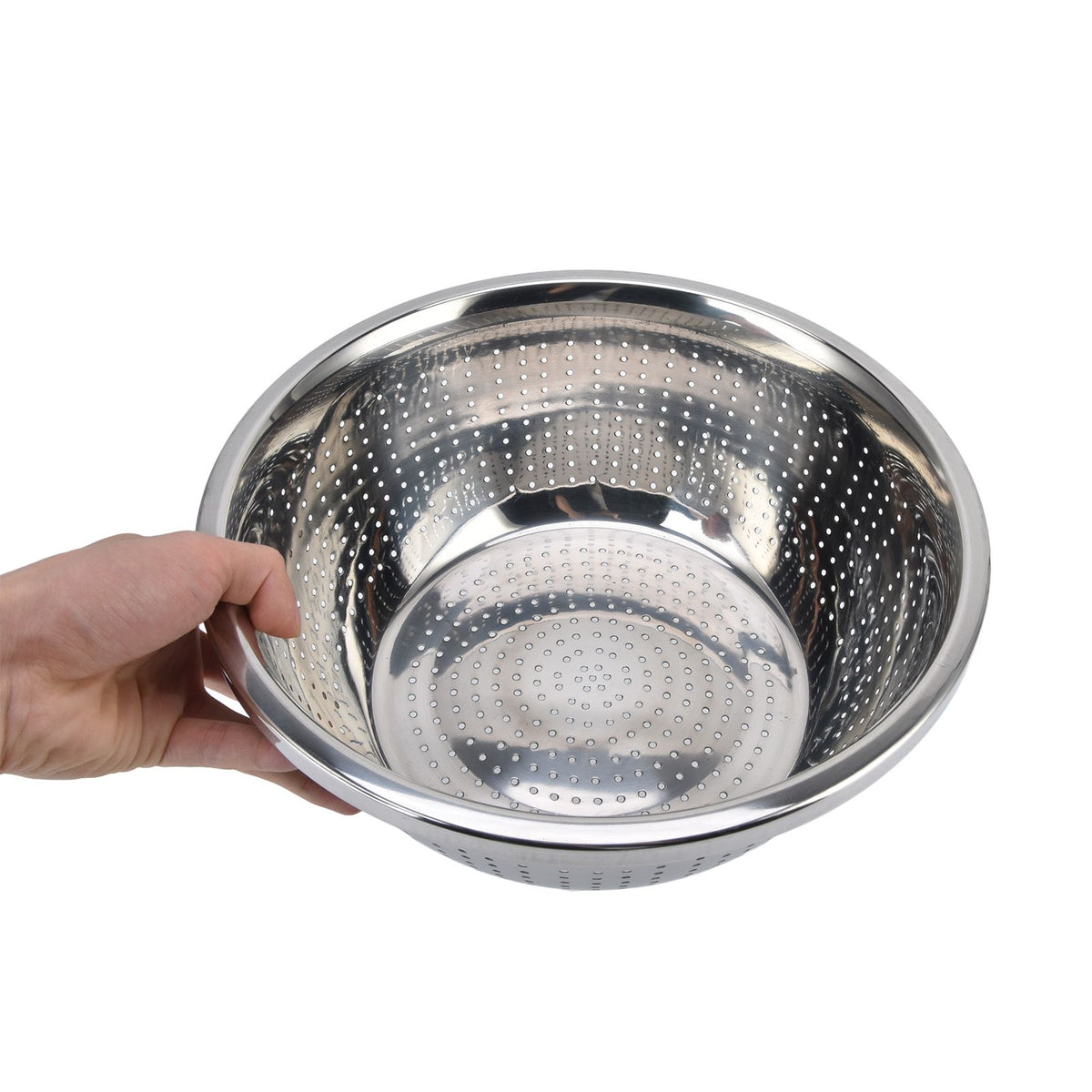 Vegetable Washing Basket Rustproof Multifunction Stainless Steel Colander for Kitchen Household Silver28cm