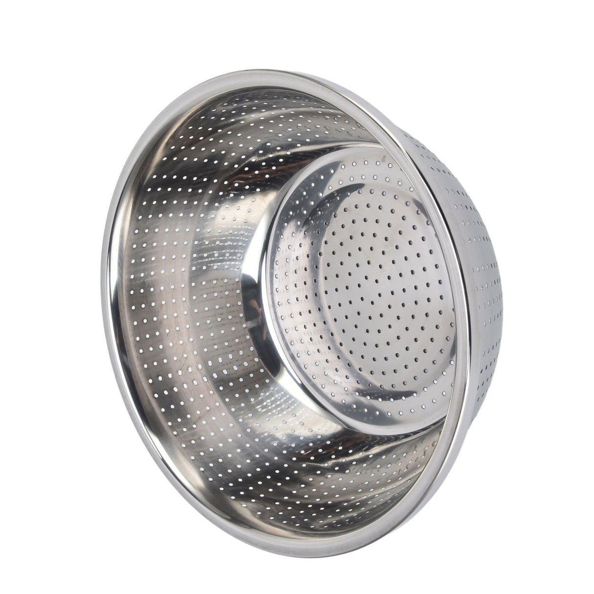 Vegetable Washing Basket Rustproof Multifunction Stainless Steel Colander for Kitchen Household Silver30cm