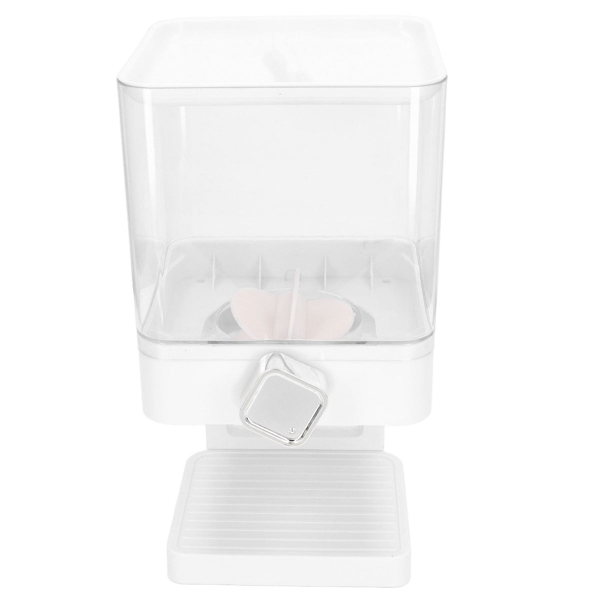 Cereal Dispenser 17.5oz Capacity Single Grid Grain Dispenser Transparent Plastic Food Dispenser for All Kinds Dry Food
