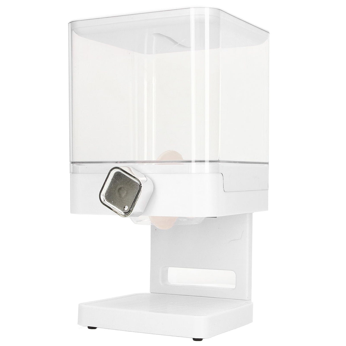 Cereal Dispenser 17.5oz Capacity Single Grid Grain Dispenser Transparent Plastic Food Dispenser for All Kinds Dry Food