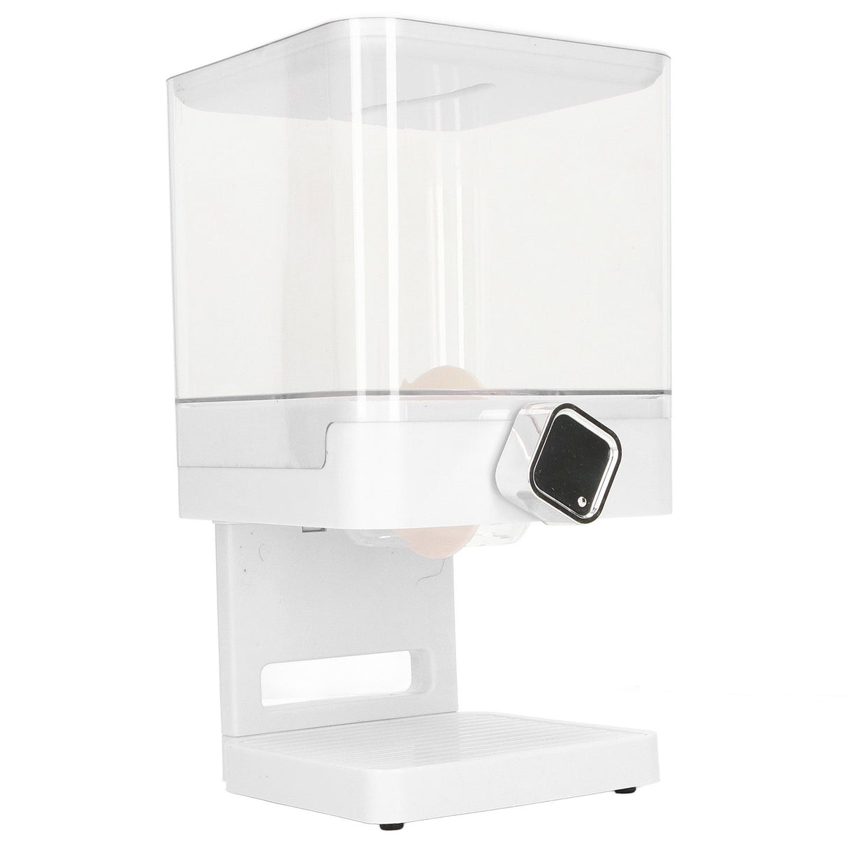 Cereal Dispenser 17.5oz Capacity Single Grid Grain Dispenser Transparent Plastic Food Dispenser for All Kinds Dry Food