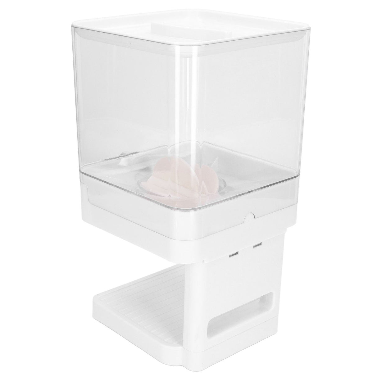 Cereal Dispenser 17.5oz Capacity Single Grid Grain Dispenser Transparent Plastic Food Dispenser for All Kinds Dry Food