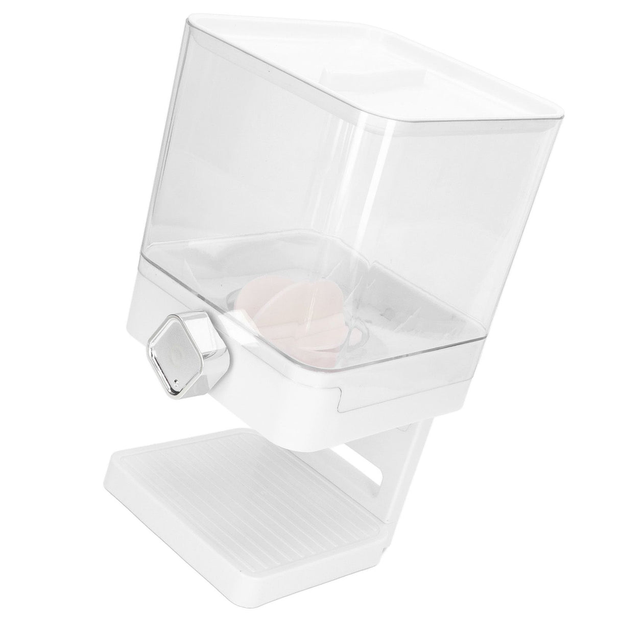 Cereal Dispenser 17.5oz Capacity Single Grid Grain Dispenser Transparent Plastic Food Dispenser for All Kinds Dry Food
