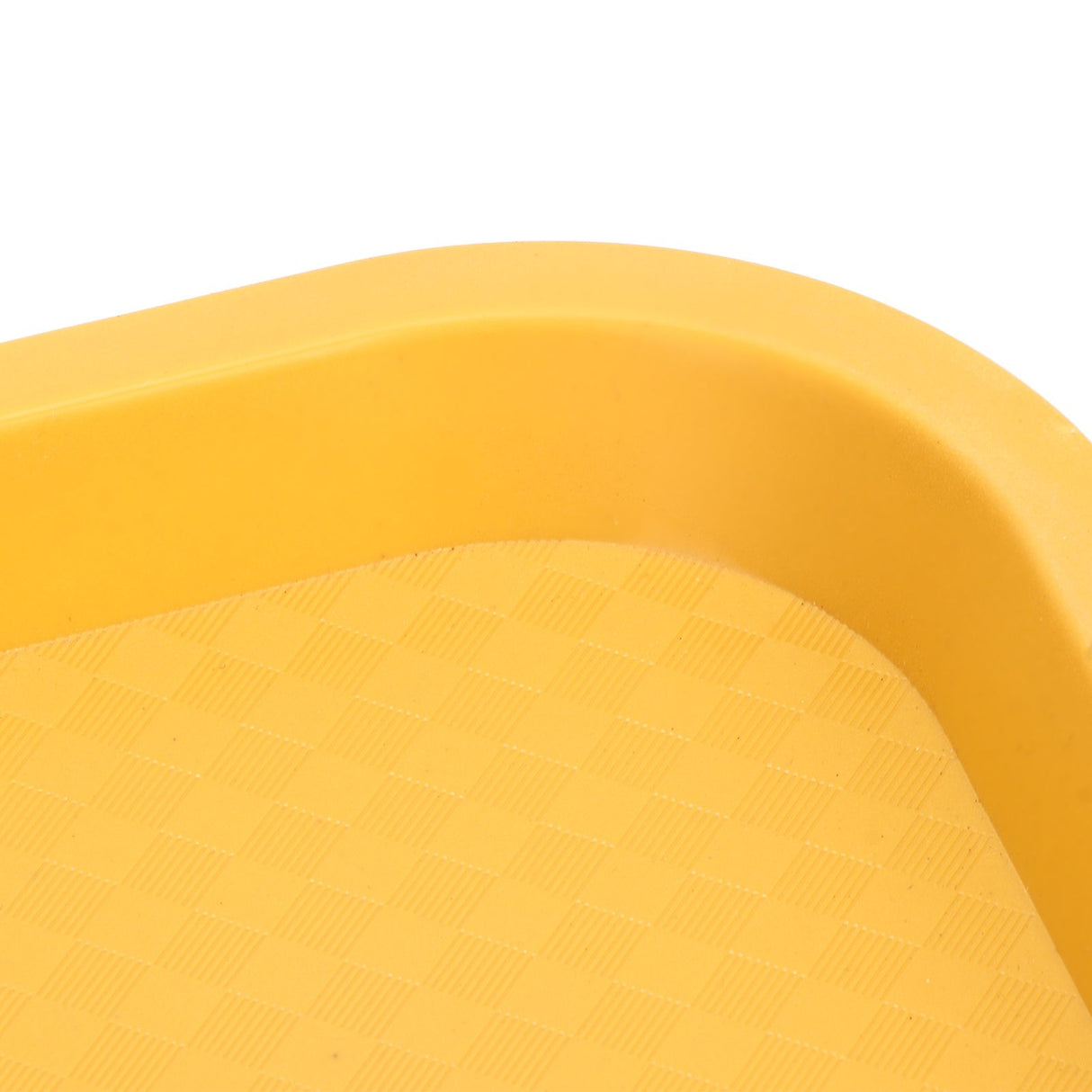 Fast Food Tray PP Rectangular Thick Slip Resistant Multi Purpose Food Service Tray for Restaurant CanteenYellow