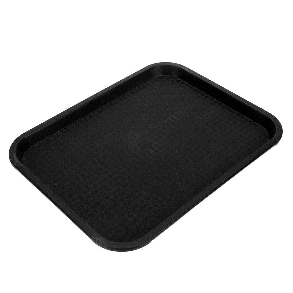 Fast Food Tray PP Rectangular Thick Slip Resistant Multi Purpose Food Service Tray for Restaurant CanteenBlack