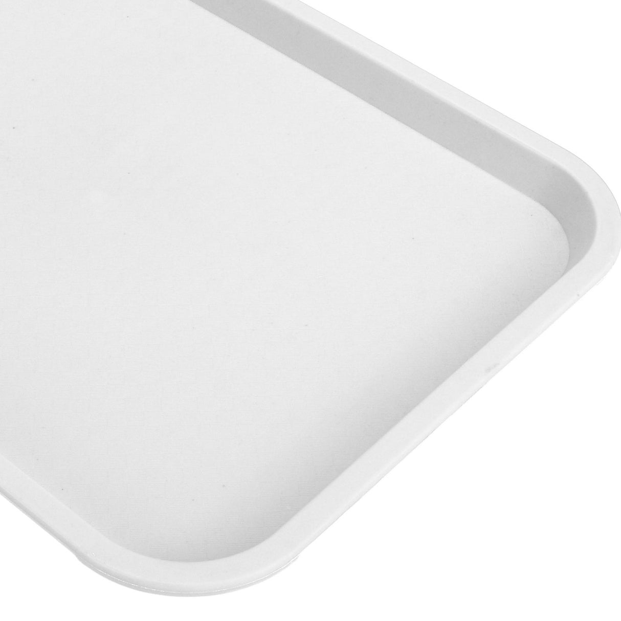 Fast Food Tray PP Rectangular Thick Slip Resistant Multi Purpose Food Service Tray for Restaurant CanteenWhite
