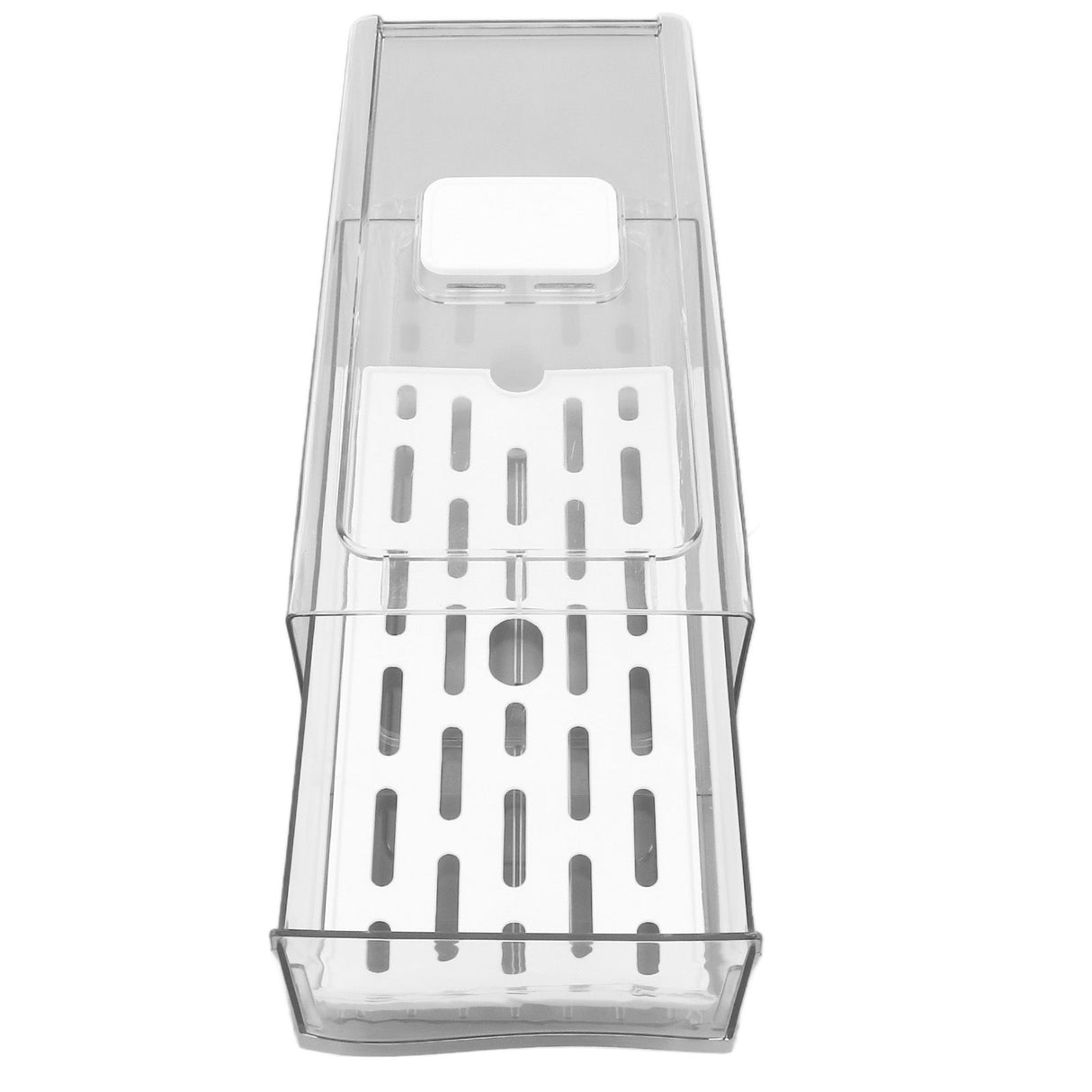 Refrigerator Storage Box Holder with Draining Plate Fruit Storage Container Preservation BoxS 11x14x30cm / 4.3x5.5x11.8in