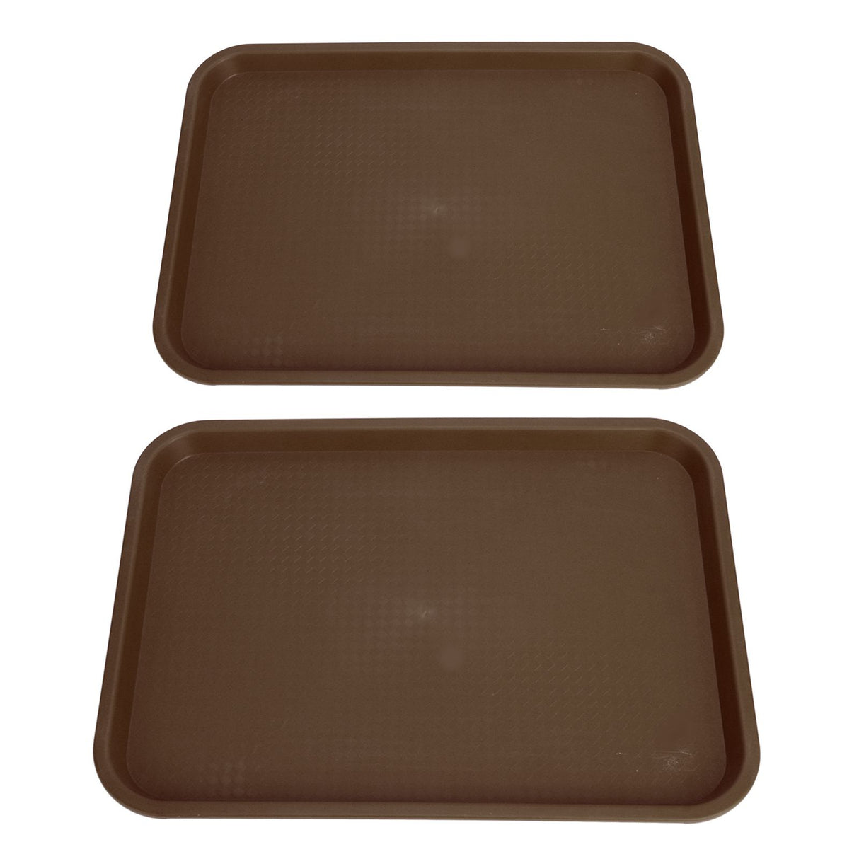 2pcs Food Tray Multifunctional Thickened Slip Resistance Chinese Fast Food Serving Tray for Dining Hall RestaurantsCoffee