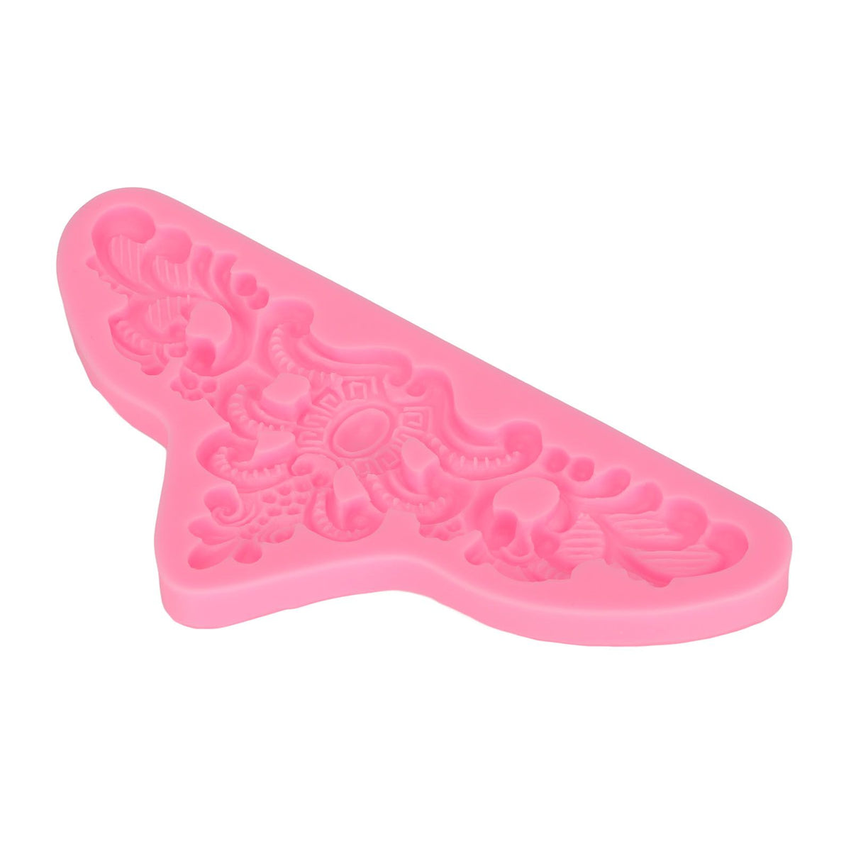 Embossed Pattern Silicone Molds Easy Demoulding Heat Resistant Flexible Odorless Scroll Border Lace Molds for DIY Cakes