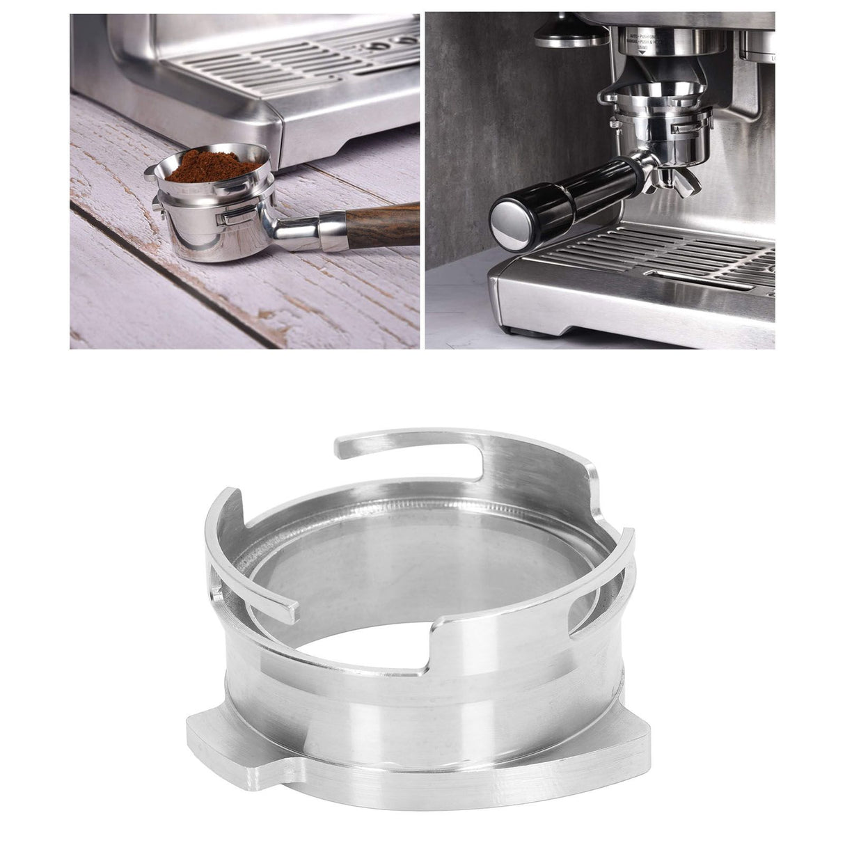 54mm Hands Free Dosing Funnel Stainless Steel Coffee Powder Dosing Funnel Coffee Machine Accessories