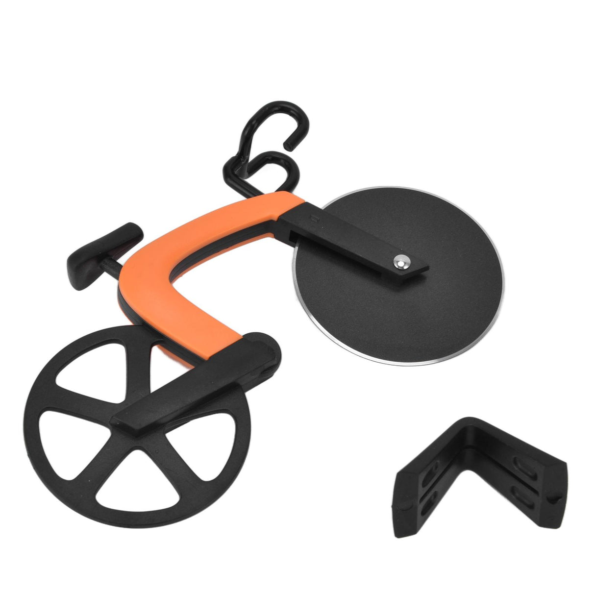 Bicycle Pizza Cutter Wheel Stainless Steel Bike Shape Pizza Knife Kitchen Pizza Cutting ToolOrange