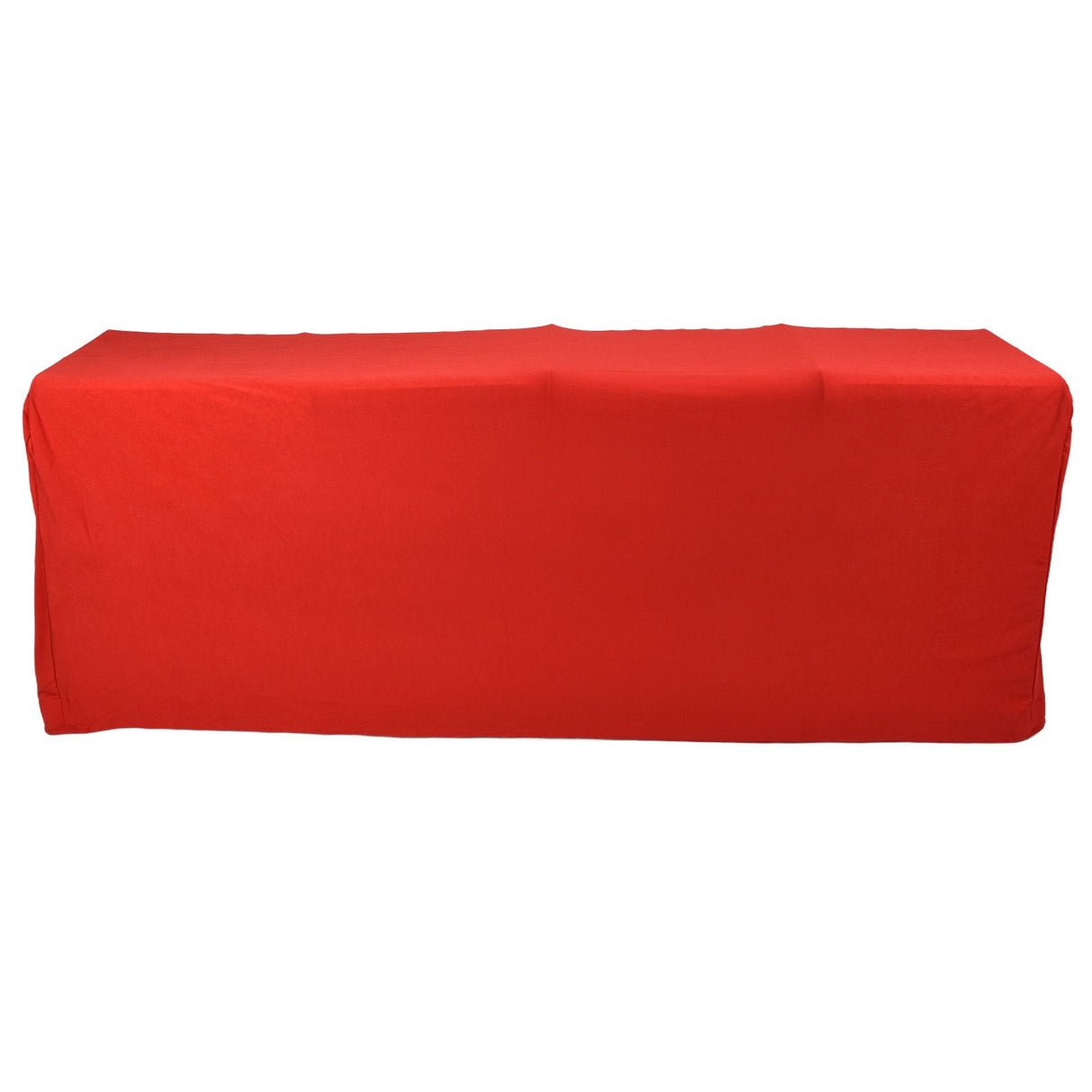 Stretch Spandex Table Cover Good Elasticity Washable Reusable Red Stretchable Tablecloth with 4 Pockets for Wedding Party8FT(244x76x76cm)