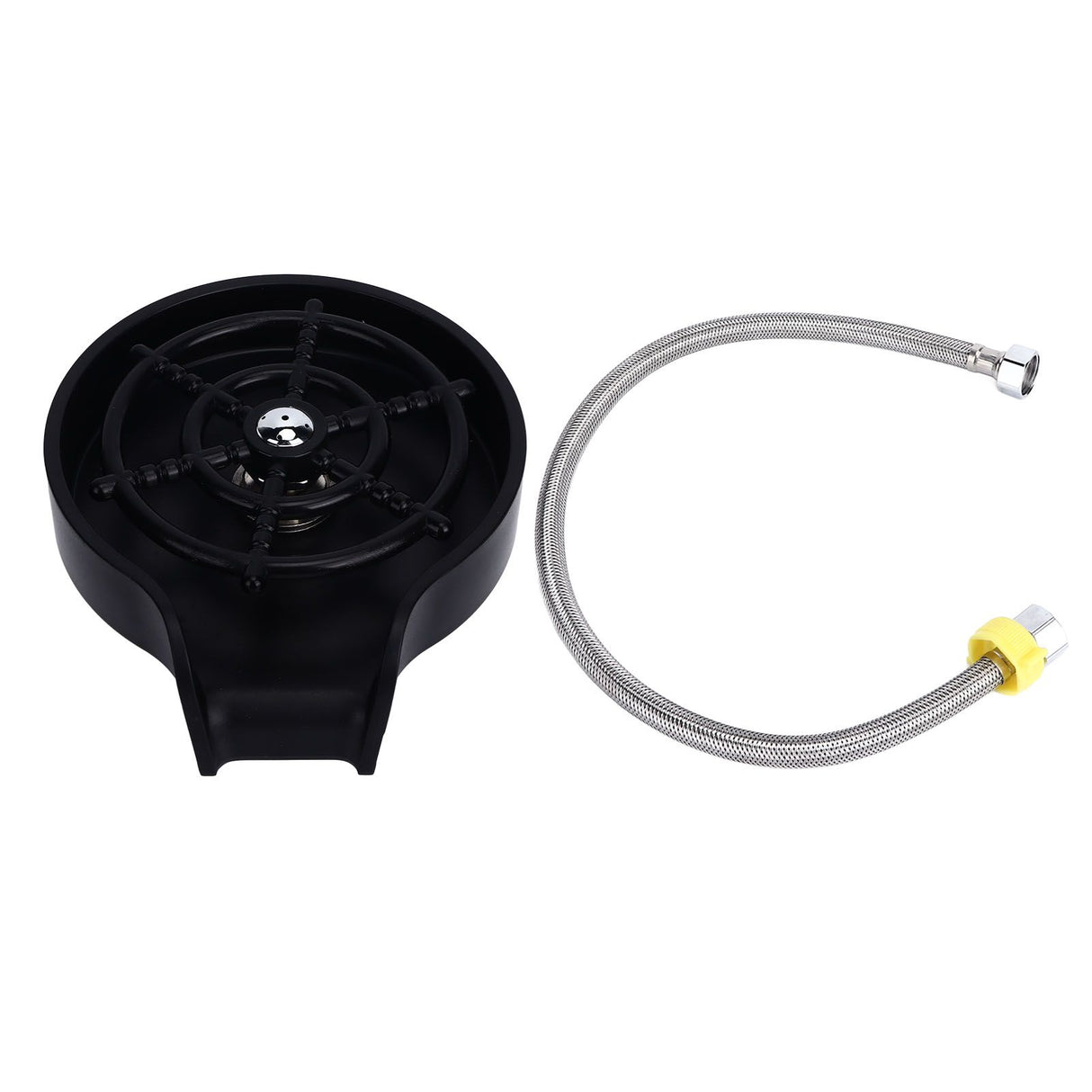 Cup Washer G1/2 Interface Quick Cleaning Detachable Kitchen Hotel Bar Wash Basin Press Glass Rinser for Bar Club Cup Washer with Hose