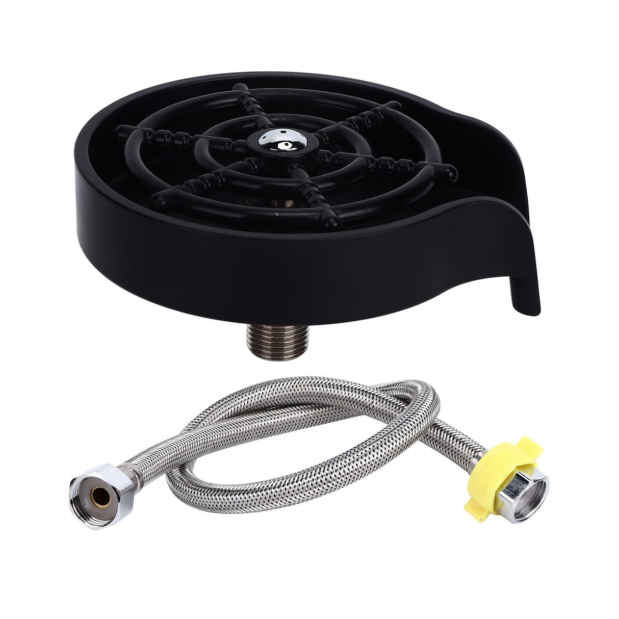 Cup Washer G1/2 Interface Quick Cleaning Detachable Kitchen Hotel Bar Wash Basin Press Glass Rinser for Bar Club Cup Washer with Hose