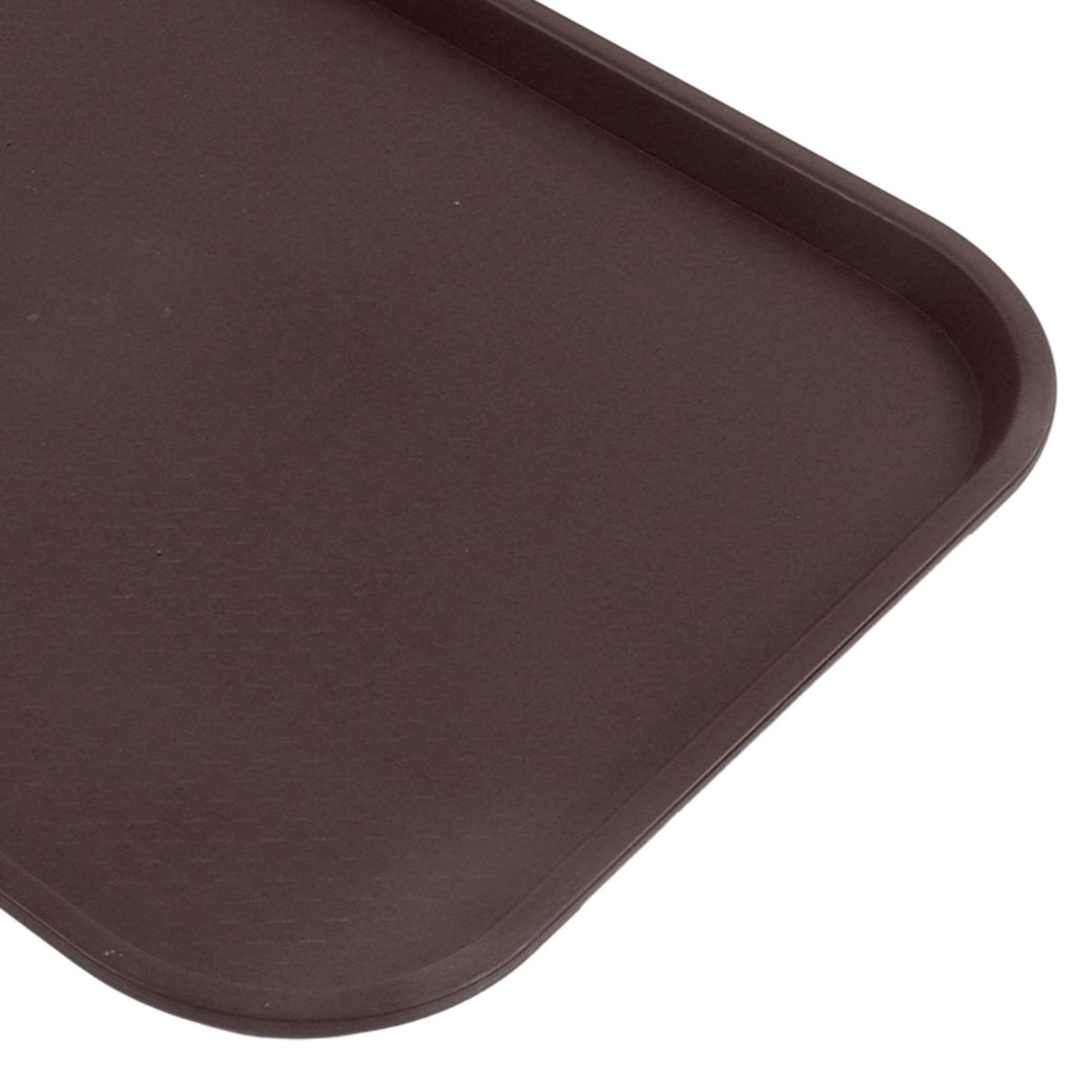2Pcs Fast Food Tray Stackable Rectangular Light Weight Anti Slip PP Food Service Tray for Restaurants CafesBrown
