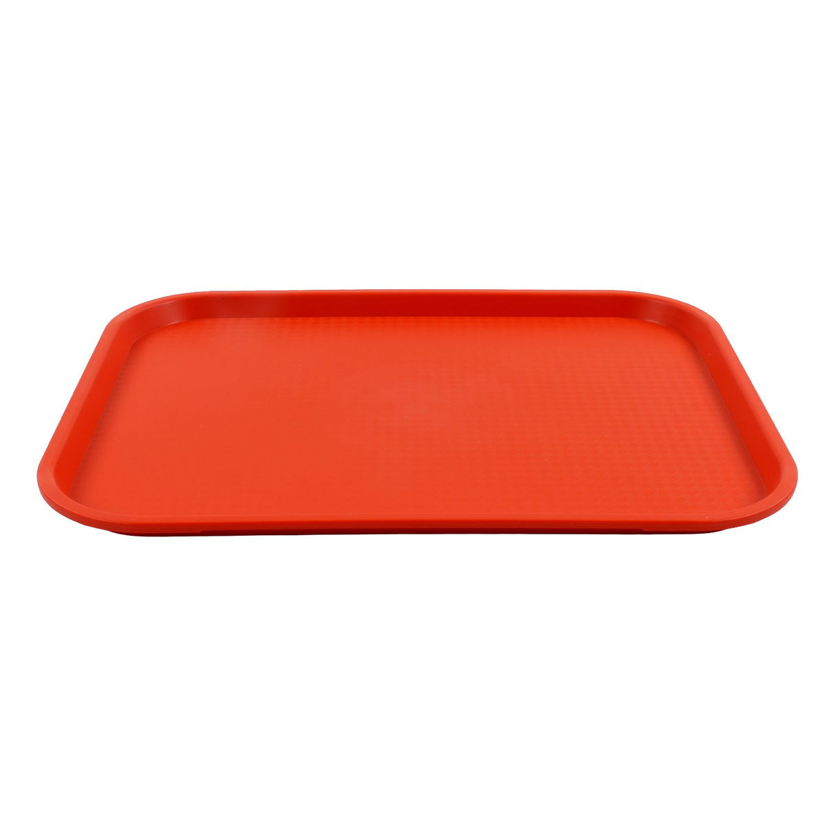 2Pcs Fast Food Tray Stackable Rectangular Light Weight Anti Slip PP Food Service Tray for Restaurants CafesOrange