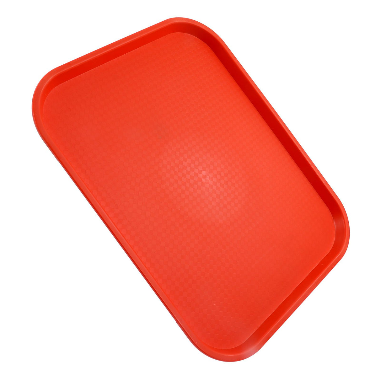 2Pcs Fast Food Tray Stackable Rectangular Light Weight Anti Slip PP Food Service Tray for Restaurants CafesOrange