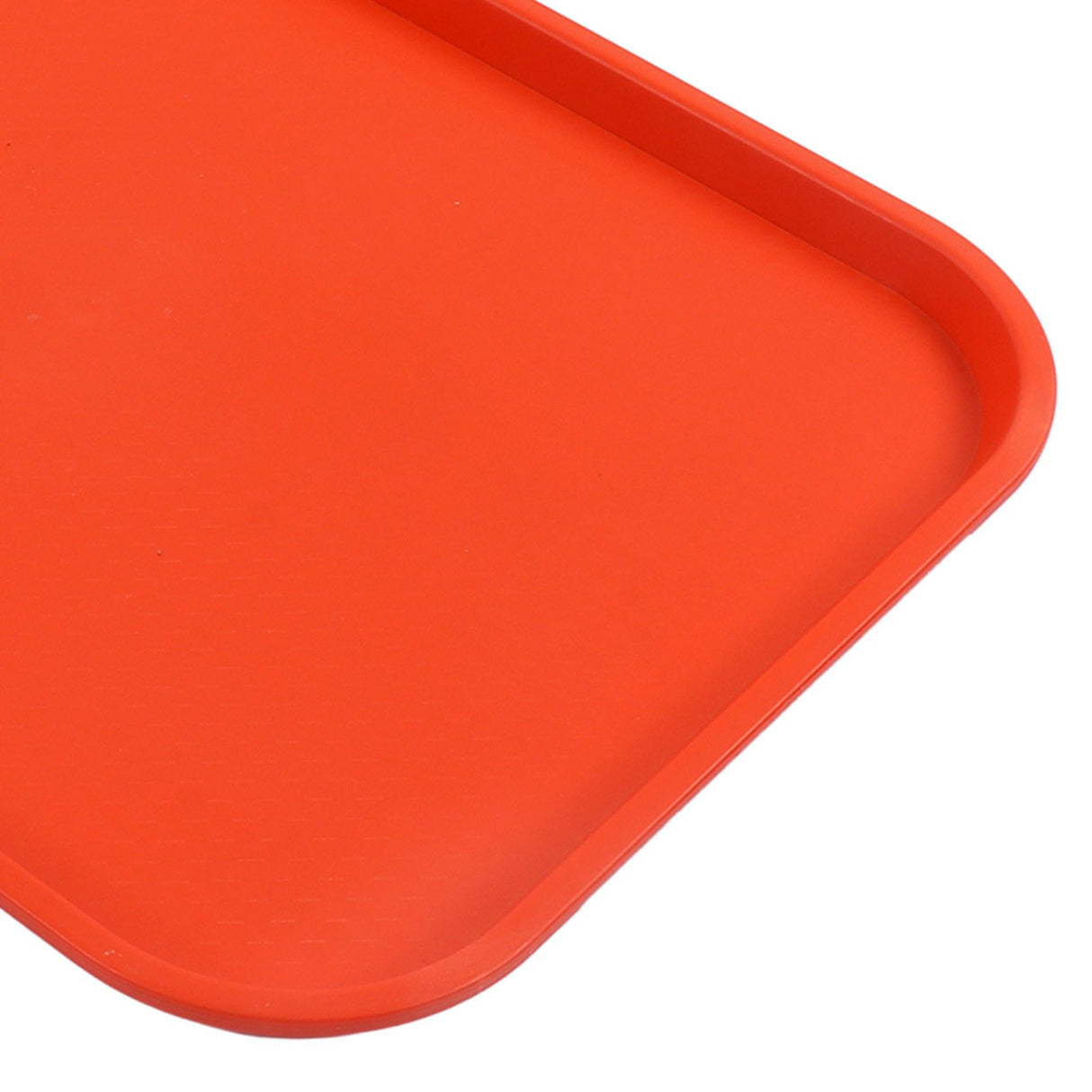 2Pcs Fast Food Tray Stackable Rectangular Light Weight Anti Slip PP Food Service Tray for Restaurants CafesOrange