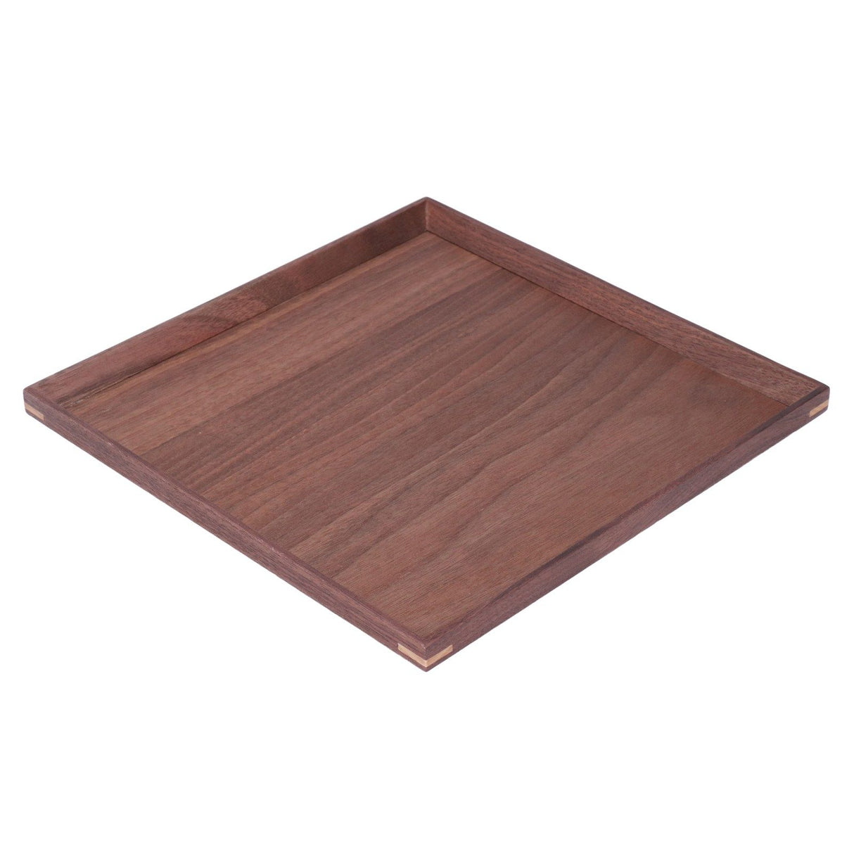 Wooden Tray Quadrate Shape Black Walnut Retro Classic Chinese Style Decorative Serving Tray for Tableware M