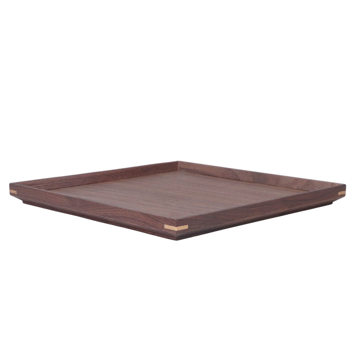 Wooden Tray Quadrate Shape Black Walnut Retro Classic Chinese Style Decorative Serving Tray for Tableware M