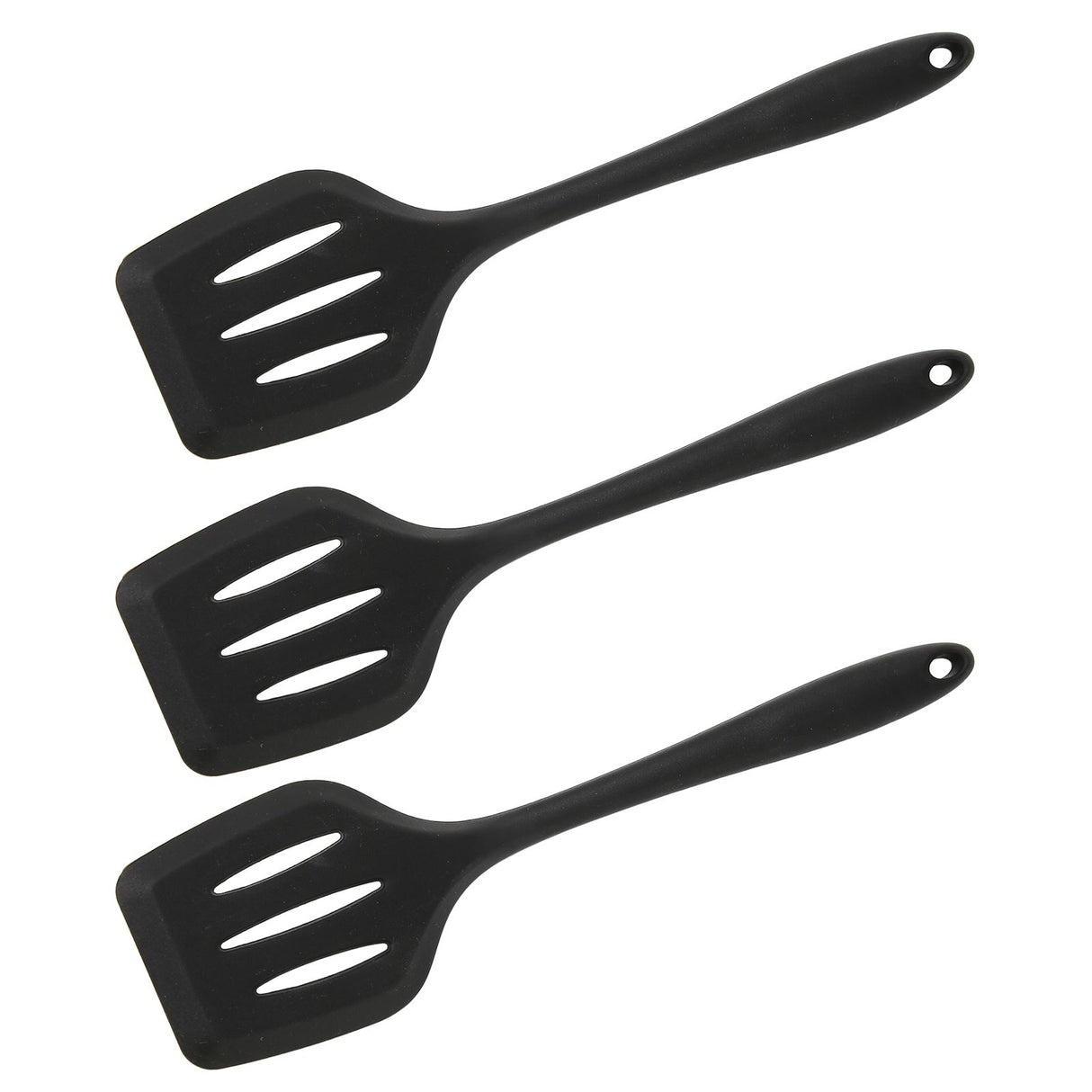 3Pcs Silicone Spatula Easy Cleaning Odorless Food Grade Silicone Slotted Turner Spatula Multifunctional Kitchen Tool