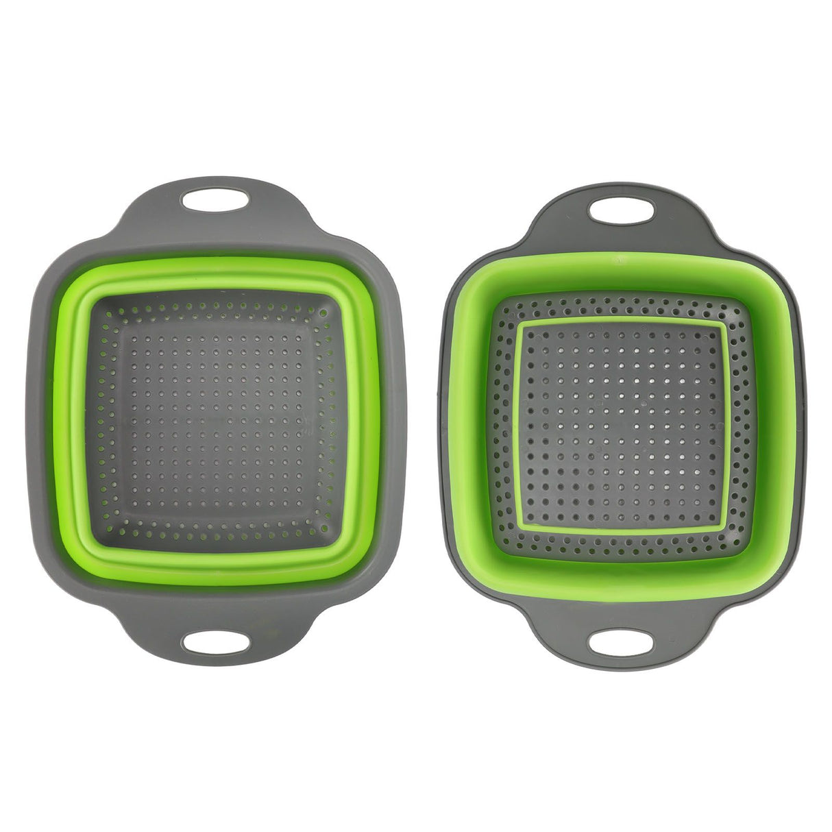 Folding Drain Basket Foldable Durable PP TPR Strong Bearing Draining Hole Vegetable Washing Basket for Fruit Vegetable