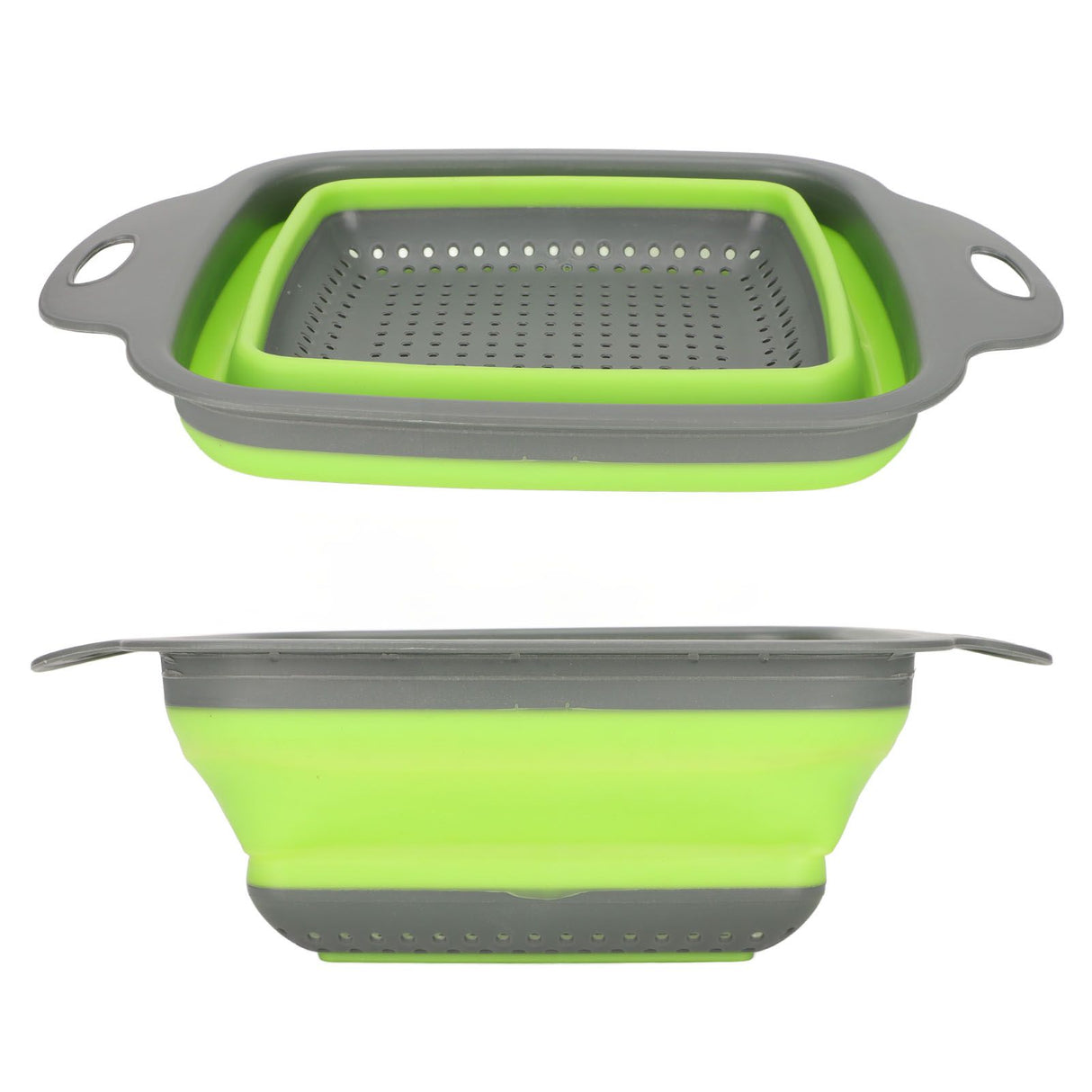 Folding Drain Basket Foldable Durable PP TPR Strong Bearing Draining Hole Vegetable Washing Basket for Fruit Vegetable