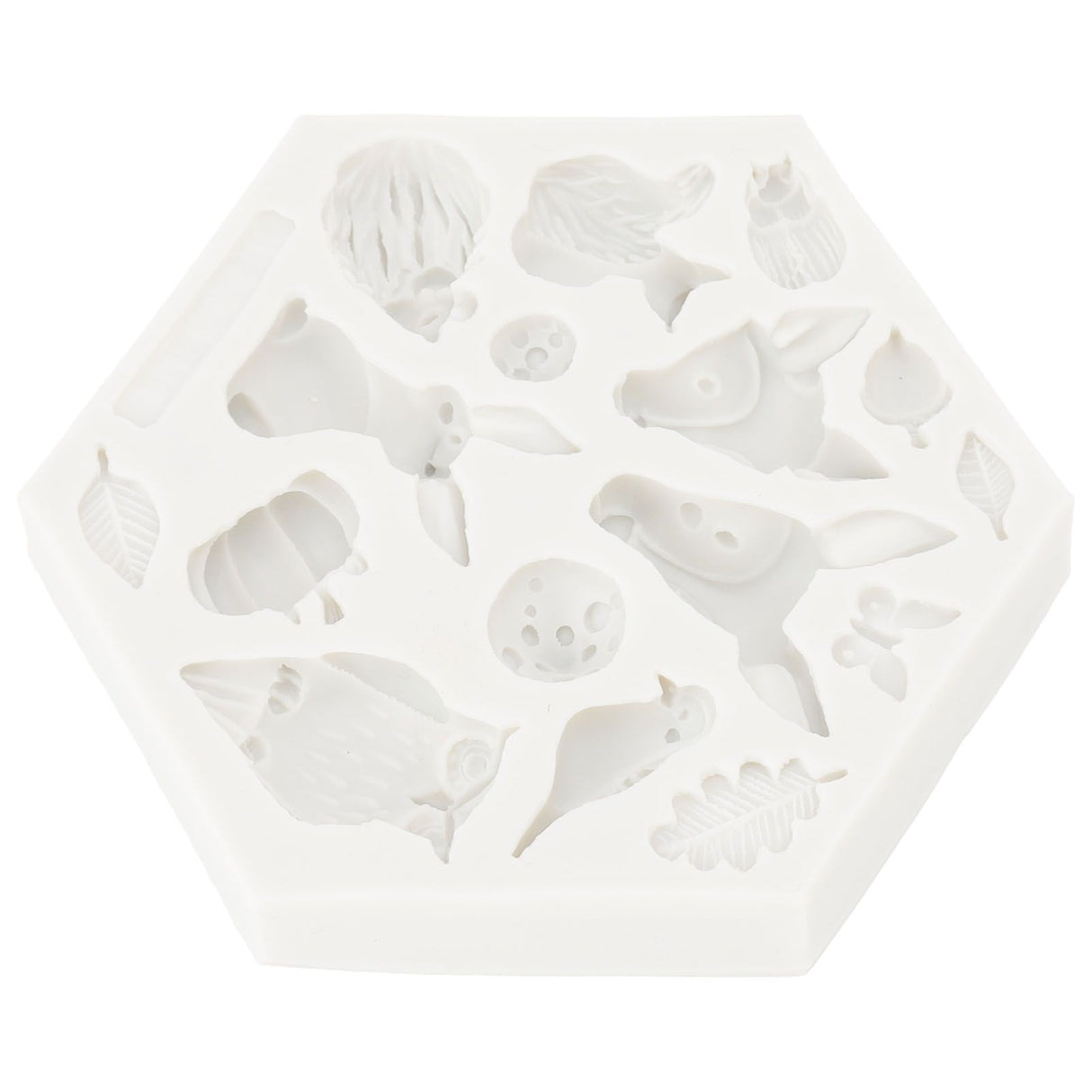 Silicone Mold Cute Animal Shape Easy Demoulding Flexible Soft Baking Mold for DIY Cake Fondant Chocolate 952 Grey