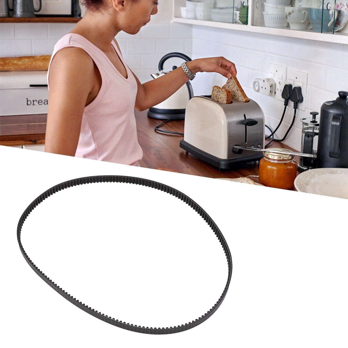 175 Teeth Bread Machine Belt Bread Maker Drive Belt Kitchen Appliance Accessories