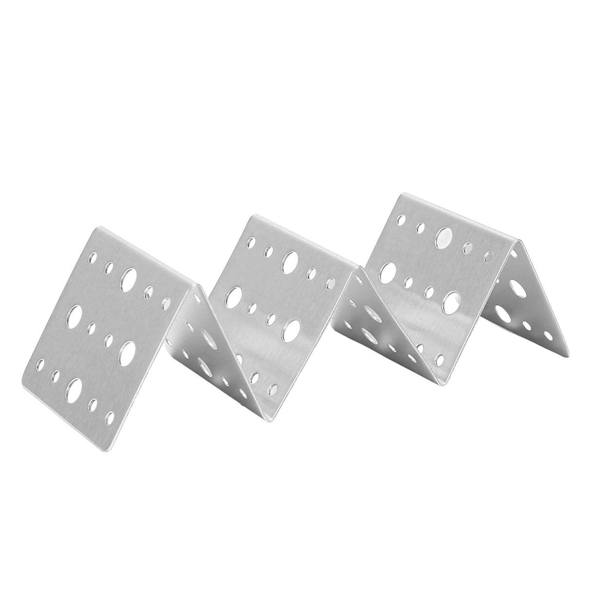 Taco Holder Round Holes Stainless Steel Taco Holder Stand Dishwasher Oven and Grill Safe 14x5x4cm / 5.5x2.0x1.6in