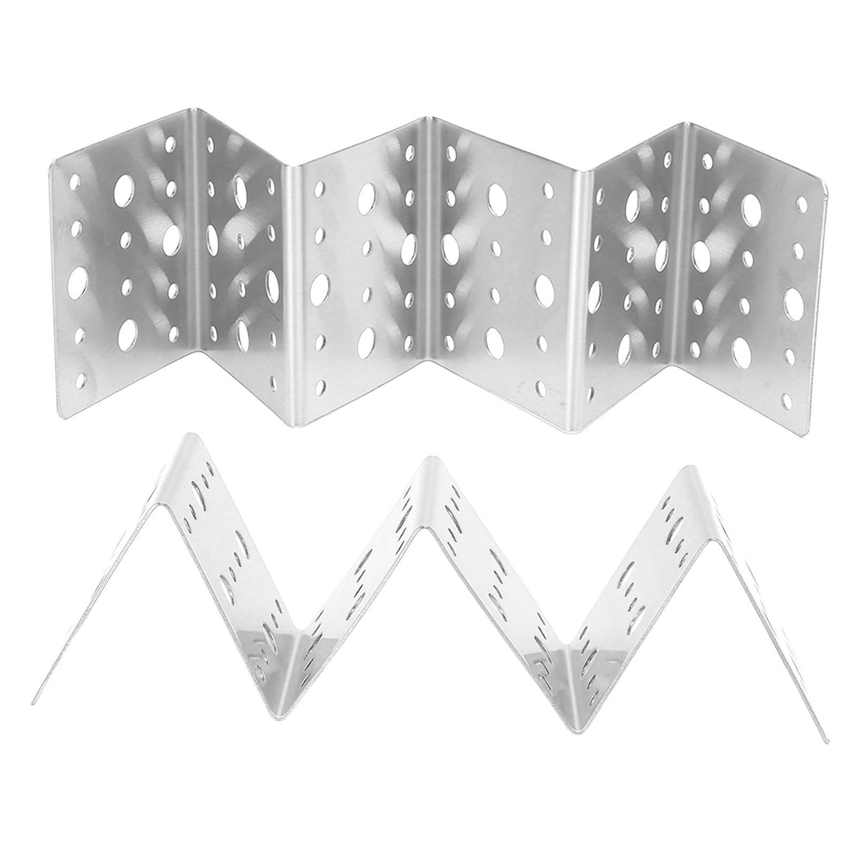 Taco Holder Round Holes Stainless Steel Taco Holder Stand Dishwasher Oven and Grill Safe 14x5x4cm / 5.5x2.0x1.6in