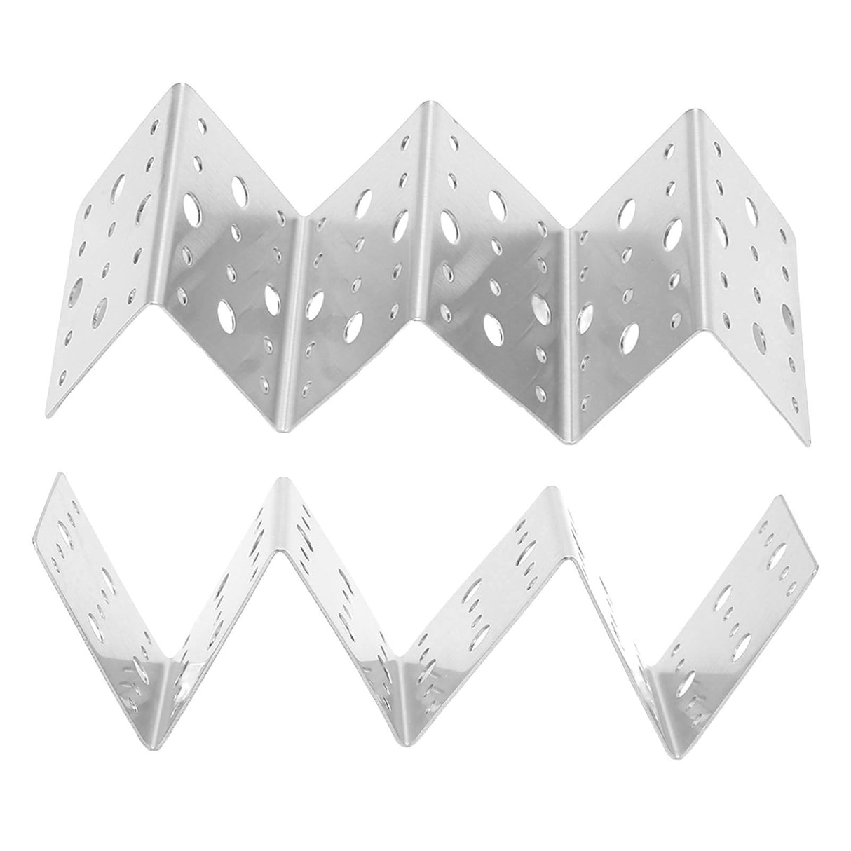 Taco Holder Round Holes Stainless Steel Taco Holder Stand Dishwasher Oven and Grill Safe 14x5x4cm / 5.5x2.0x1.6in