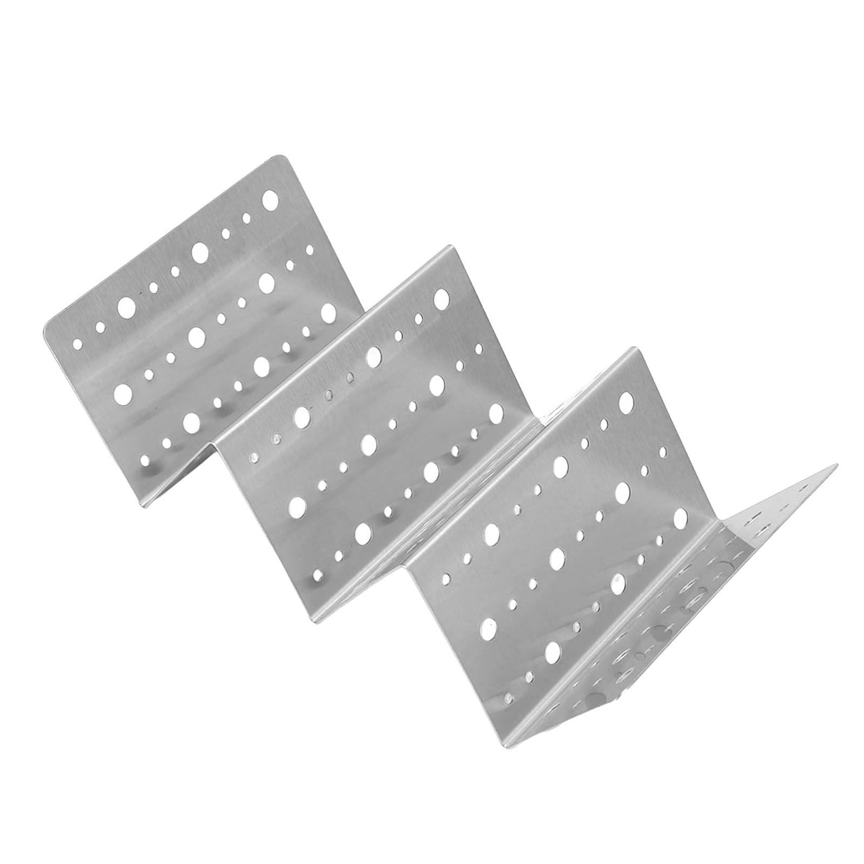Taco Holder Round Holes Stainless Steel Taco Holder Stand Dishwasher Oven and Grill Safe 20x10x6cm / 7.9x3.9x2.4in