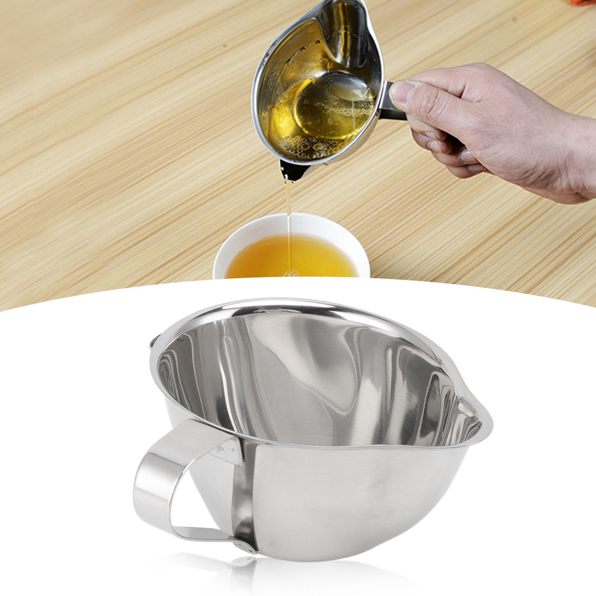 304 Stainless Steel Oil Fat Filter Baby Soup Oil Water Separator Fat Separator Kitchen Gadgets