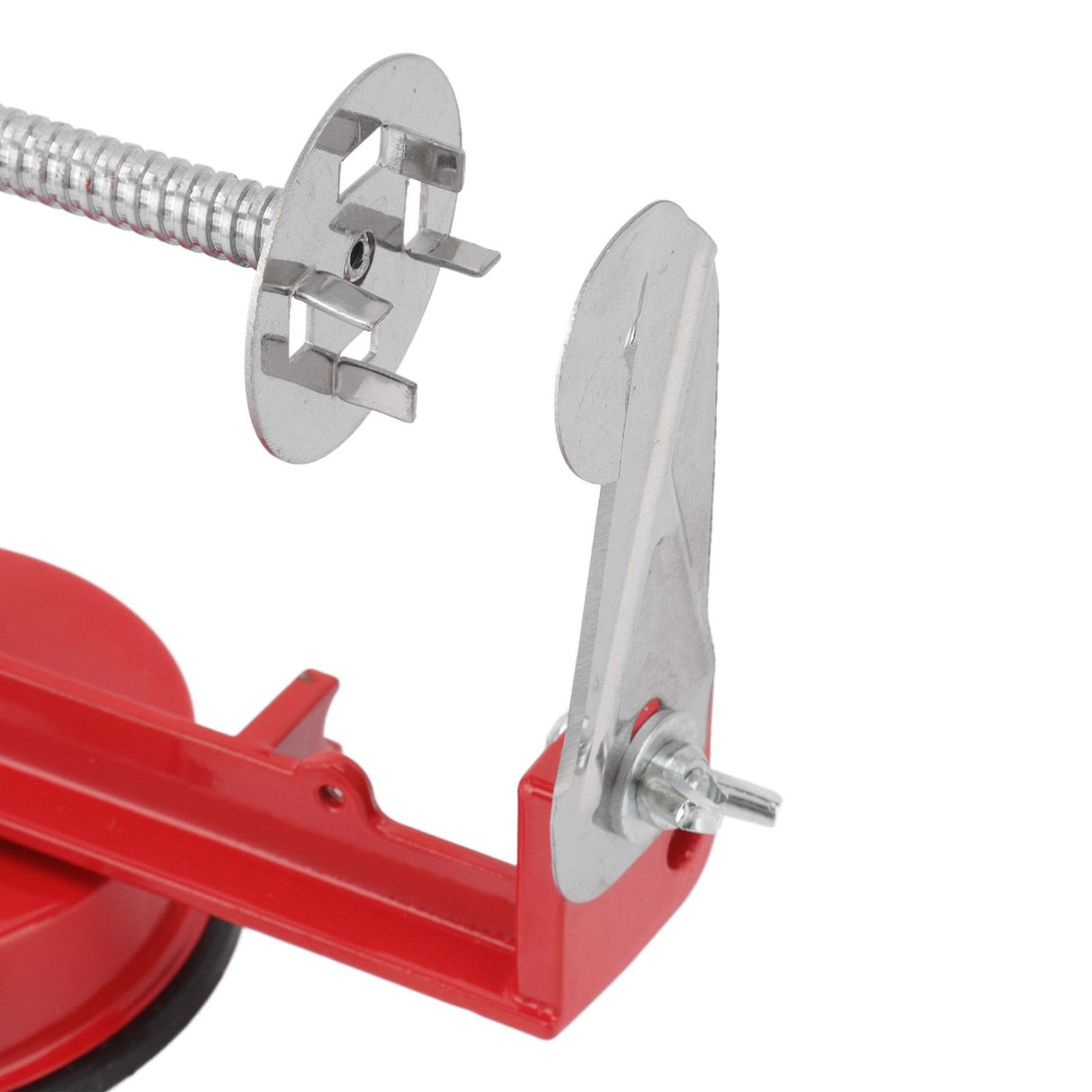 Potato Spiral Cutter Multifunctional Manual Rotating Stainless Steel Blade Rust Resistant Red Twisted Spiral Potato Peeler