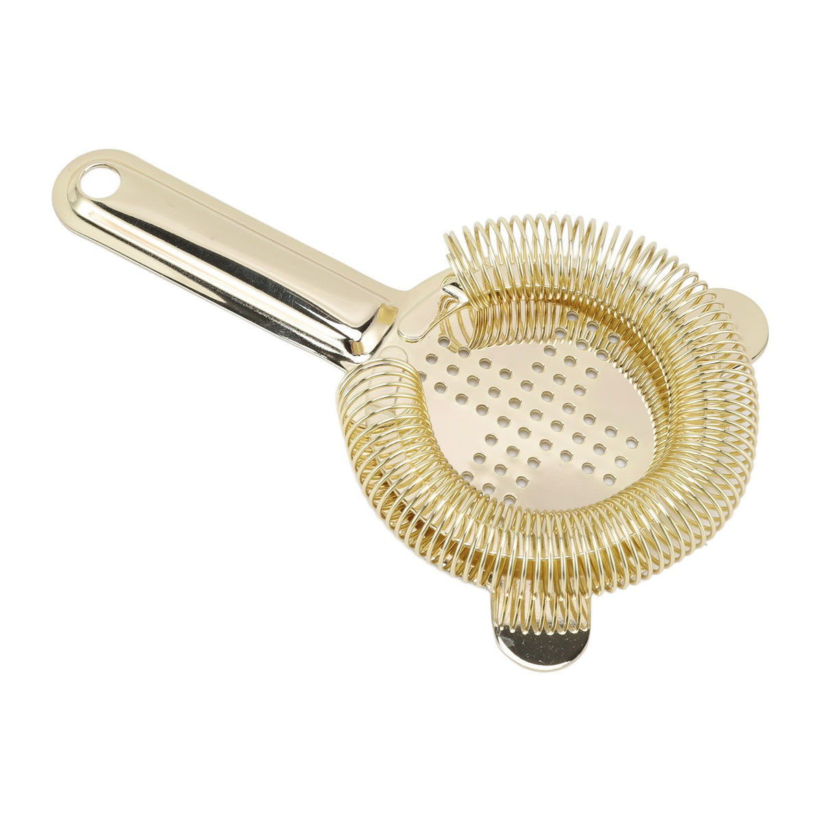 Cocktail Strainer Anti Rust Efficient Filtering 304 Stainless Steel Strainer Bar Tool for Home Mini Bars Clubs Restaurants Gold