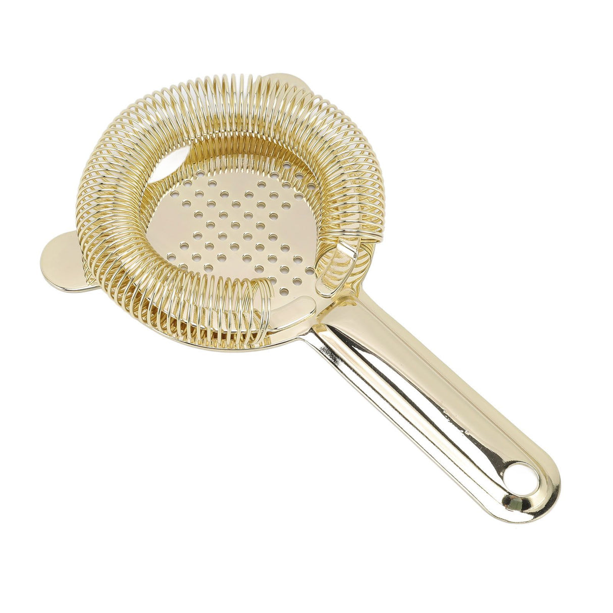 Cocktail Strainer Anti Rust Efficient Filtering 304 Stainless Steel Strainer Bar Tool for Home Mini Bars Clubs Restaurants Gold
