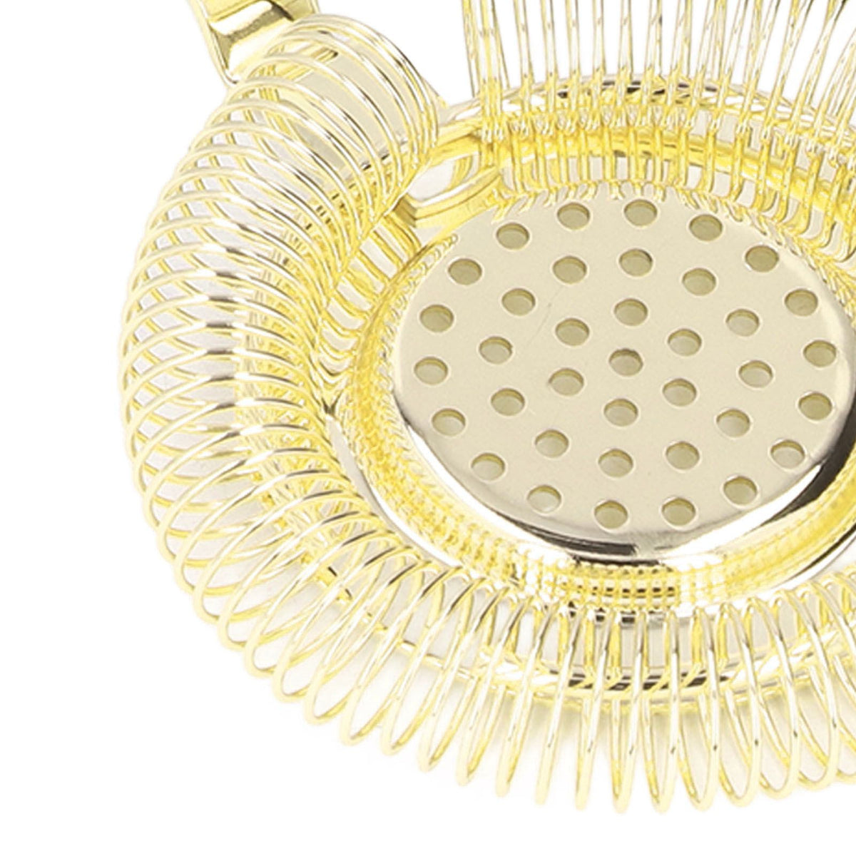 Bar Strainer Fine Filtering Professional Stainless Steel Cocktail Strainer for Bartending Restaurant Party Golden
