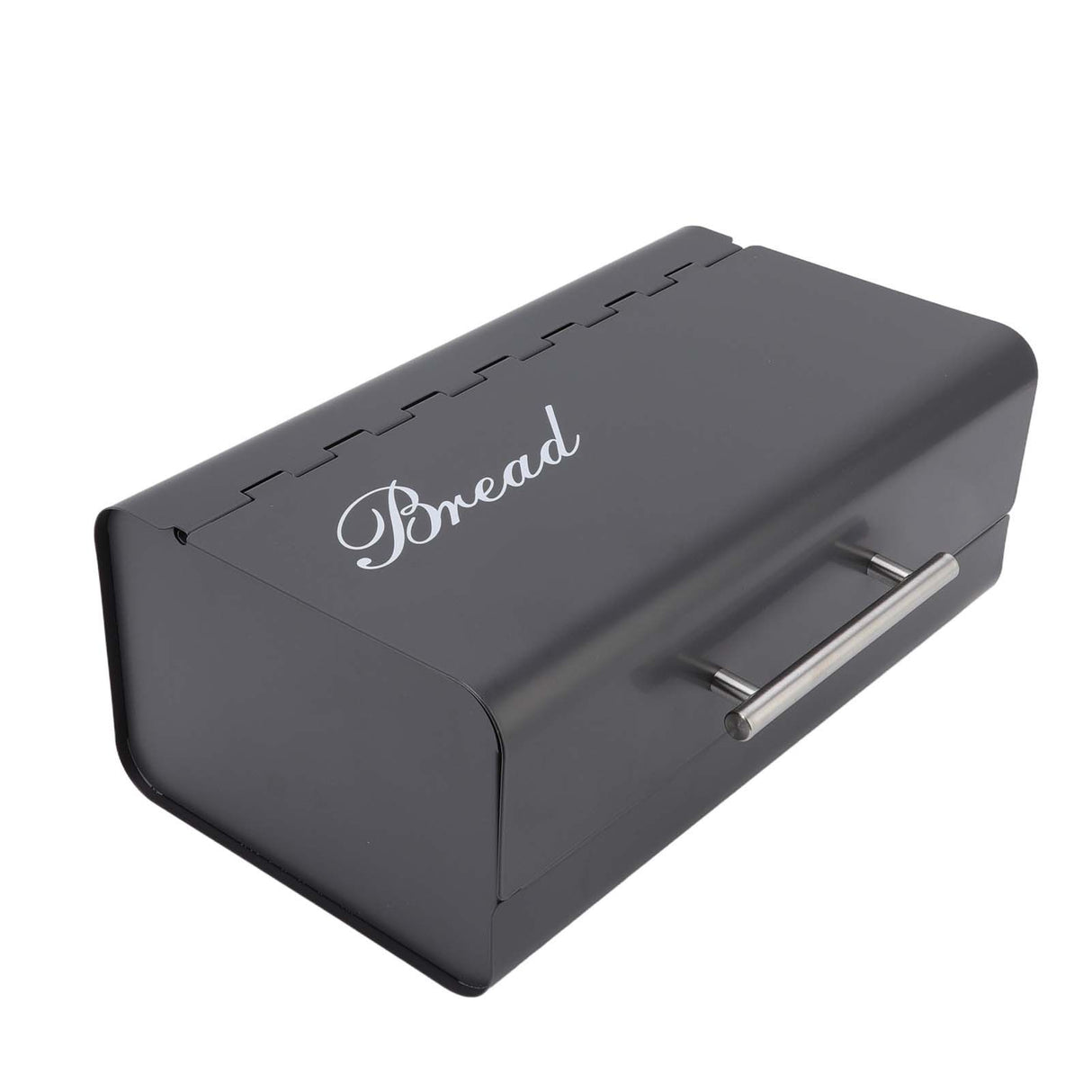 Bread Bin Large Capacity Save Countertop Space Bread Storage Container with Clamshell Door for Home Kitchen Office Dark Grey