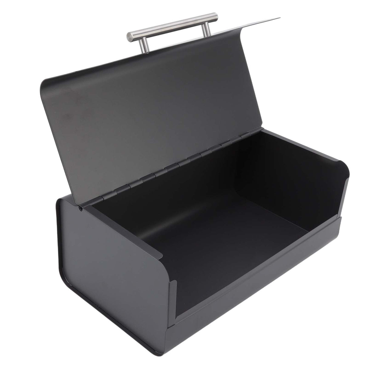 Bread Bin Large Capacity Save Countertop Space Bread Storage Container with Clamshell Door for Home Kitchen Office Dark Grey