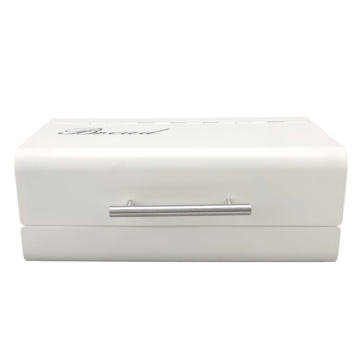 Bread Bin Large Capacity Save Countertop Space Bread Storage Container with Clamshell Door for Home Kitchen Office White