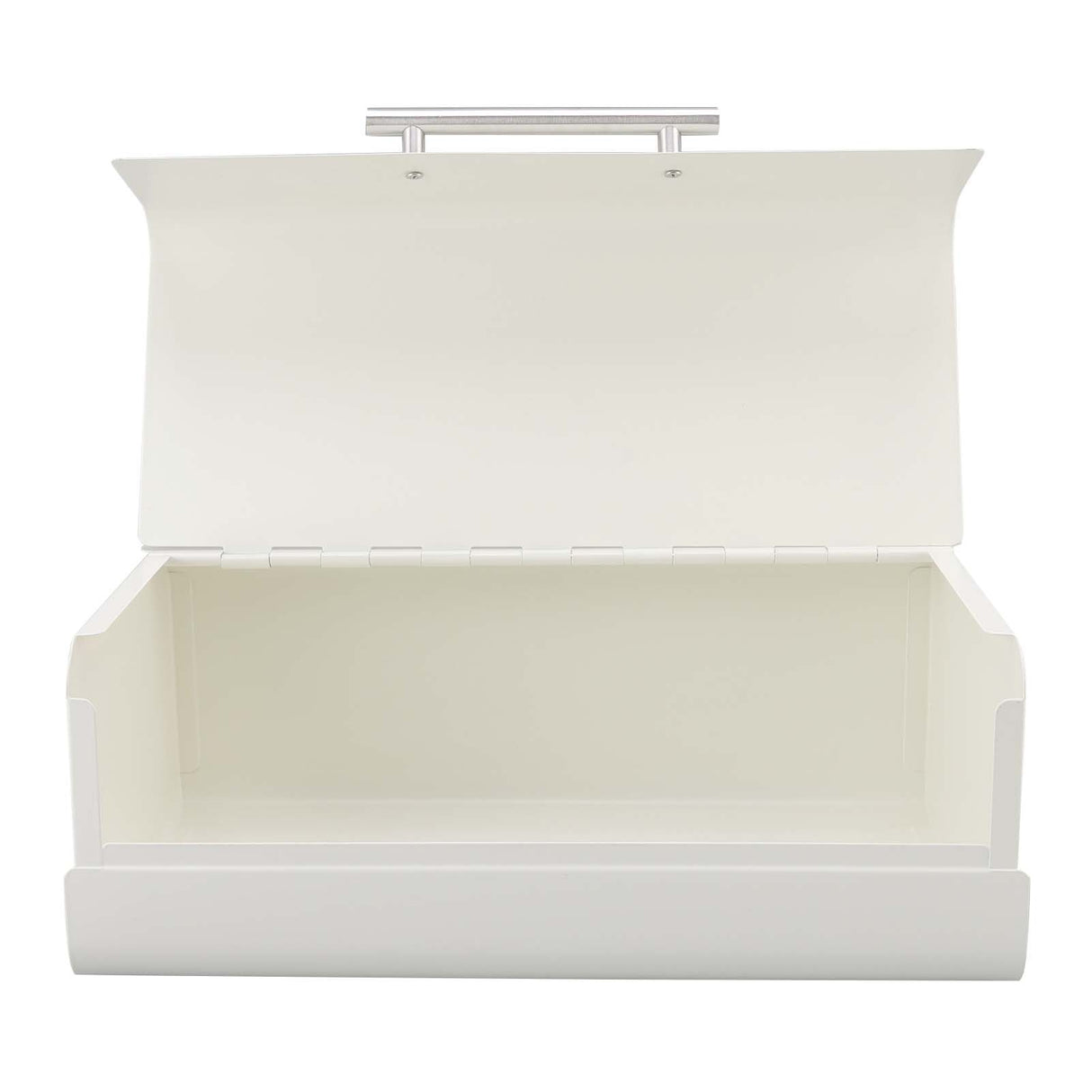 Bread Bin Large Capacity Save Countertop Space Bread Storage Container with Clamshell Door for Home Kitchen Office White