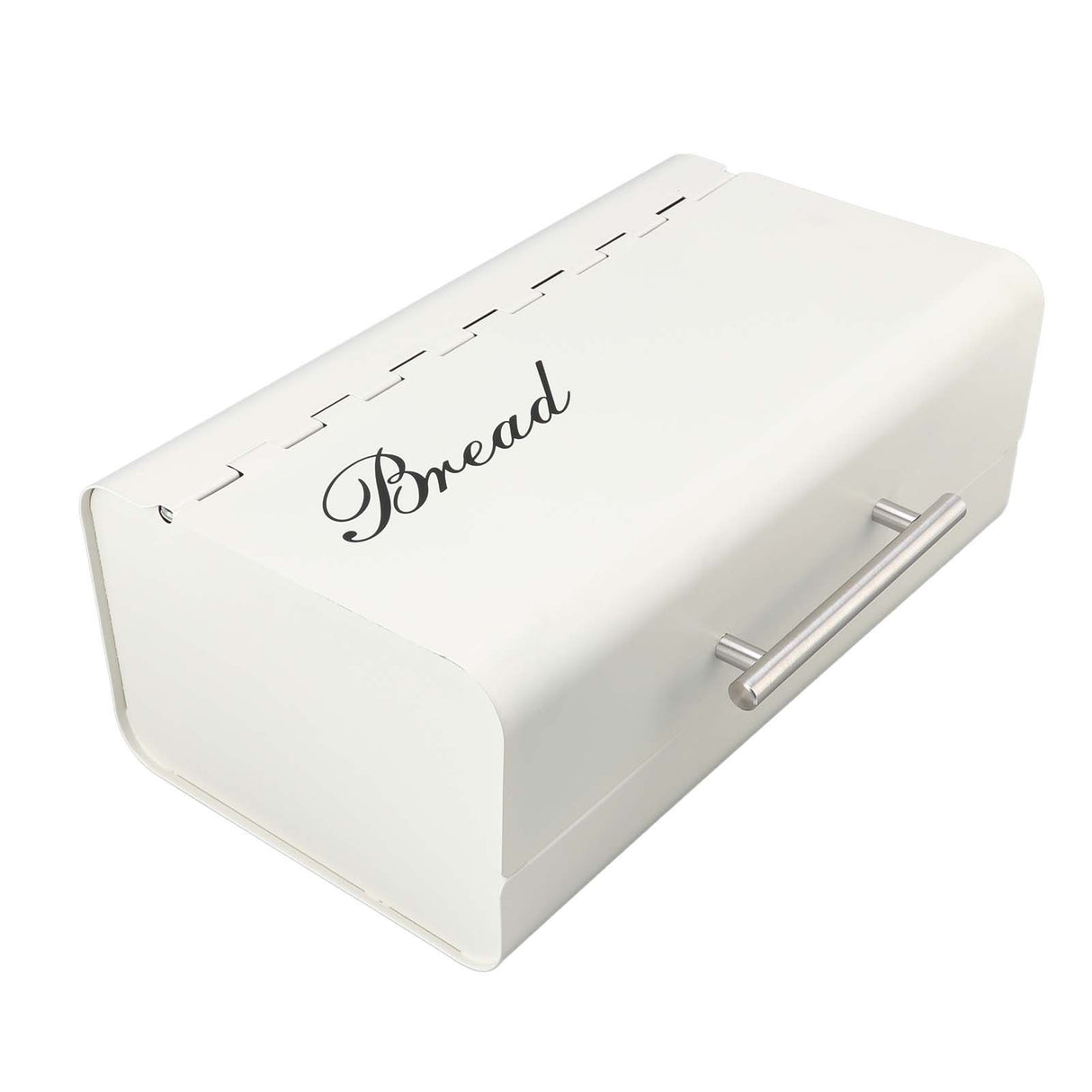 Bread Bin Large Capacity Save Countertop Space Bread Storage Container with Clamshell Door for Home Kitchen Office White